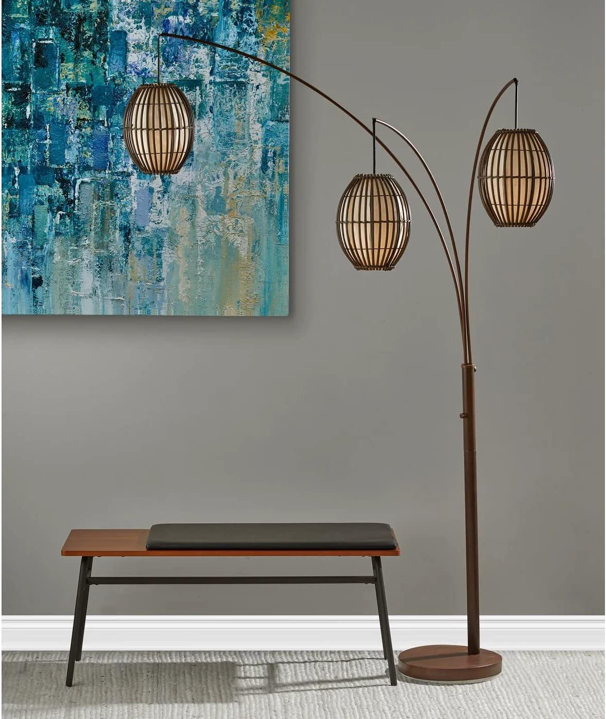 Adesso Maui Arc Lamp, Antique Bronze