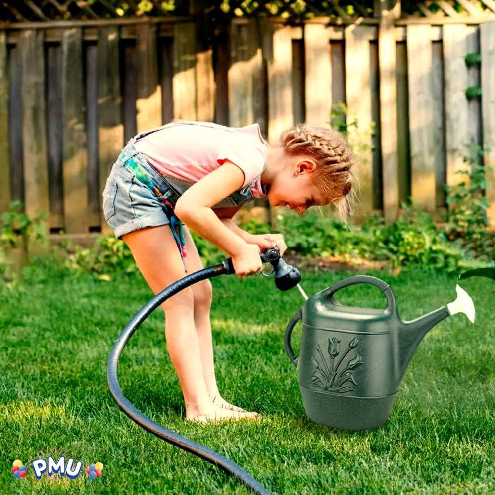 PMU 2 Gallon Watering Can - Plastic Water Can with Detachable Sprinkler Head Pkg/1