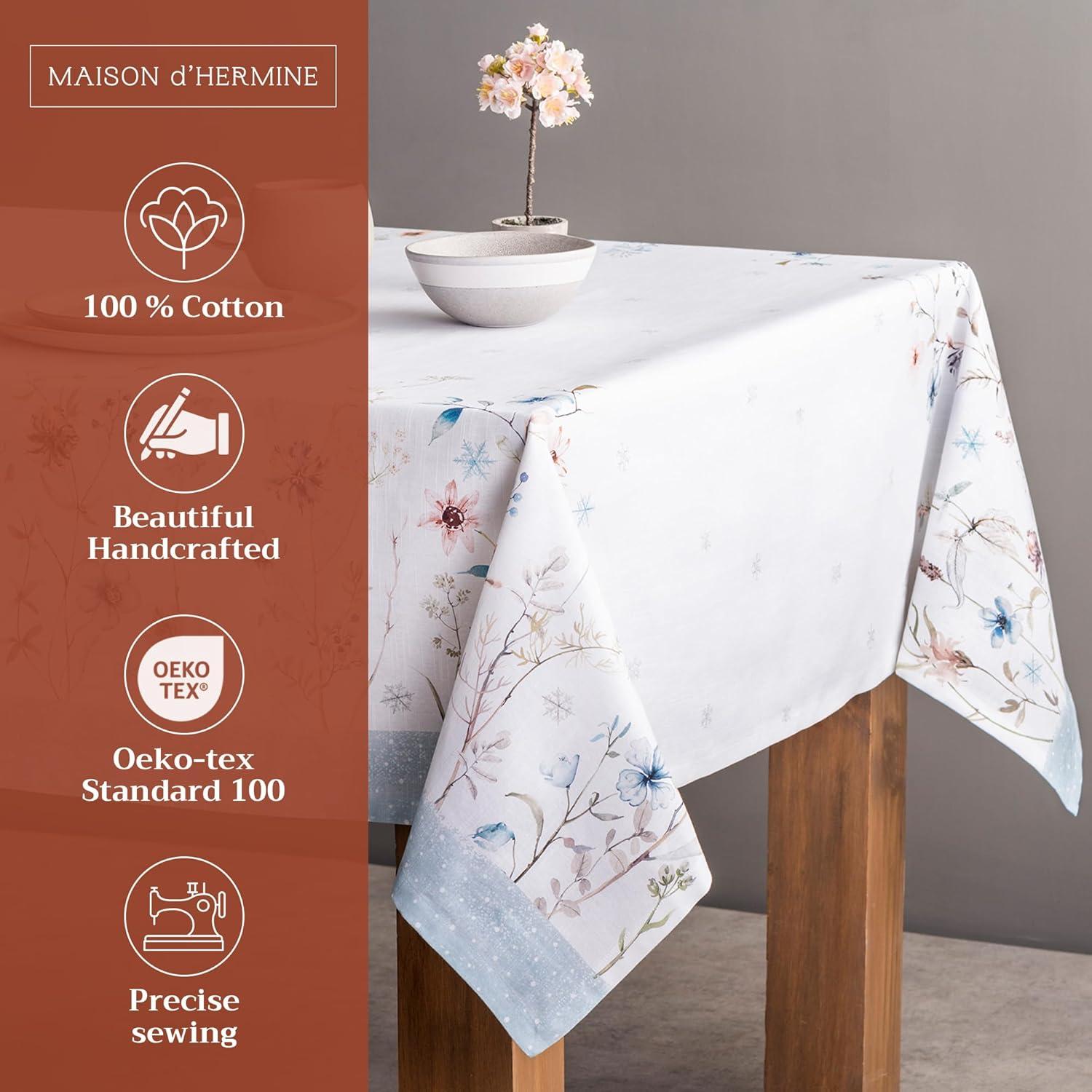 Maison d' Hermine Floral 100% Cotton Tablecloth
