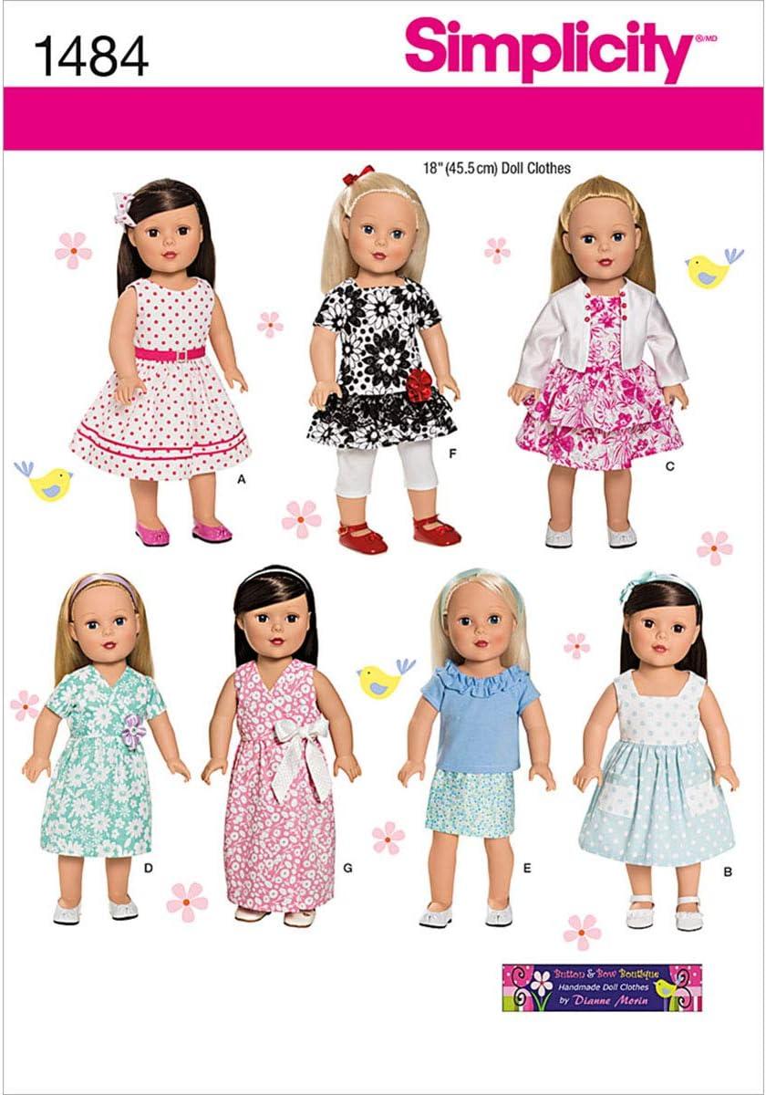 Simplicity One Size Doll Clothes Pattern, 1 Each