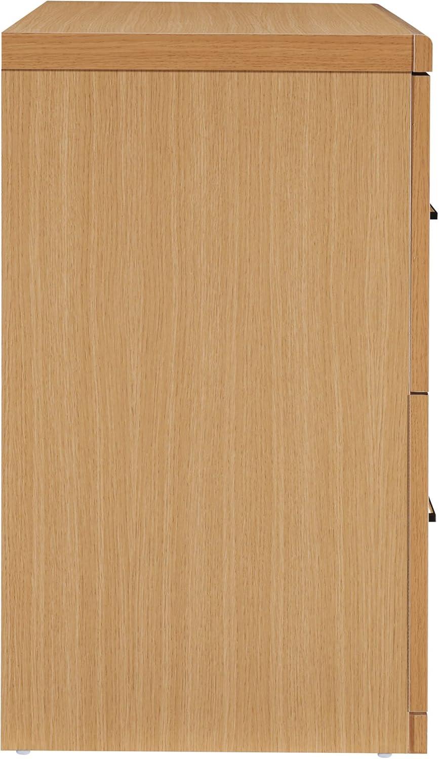 Alpine 2-Drawer Engineered Wood Lateral File with Lockdowel  in Natural Finish