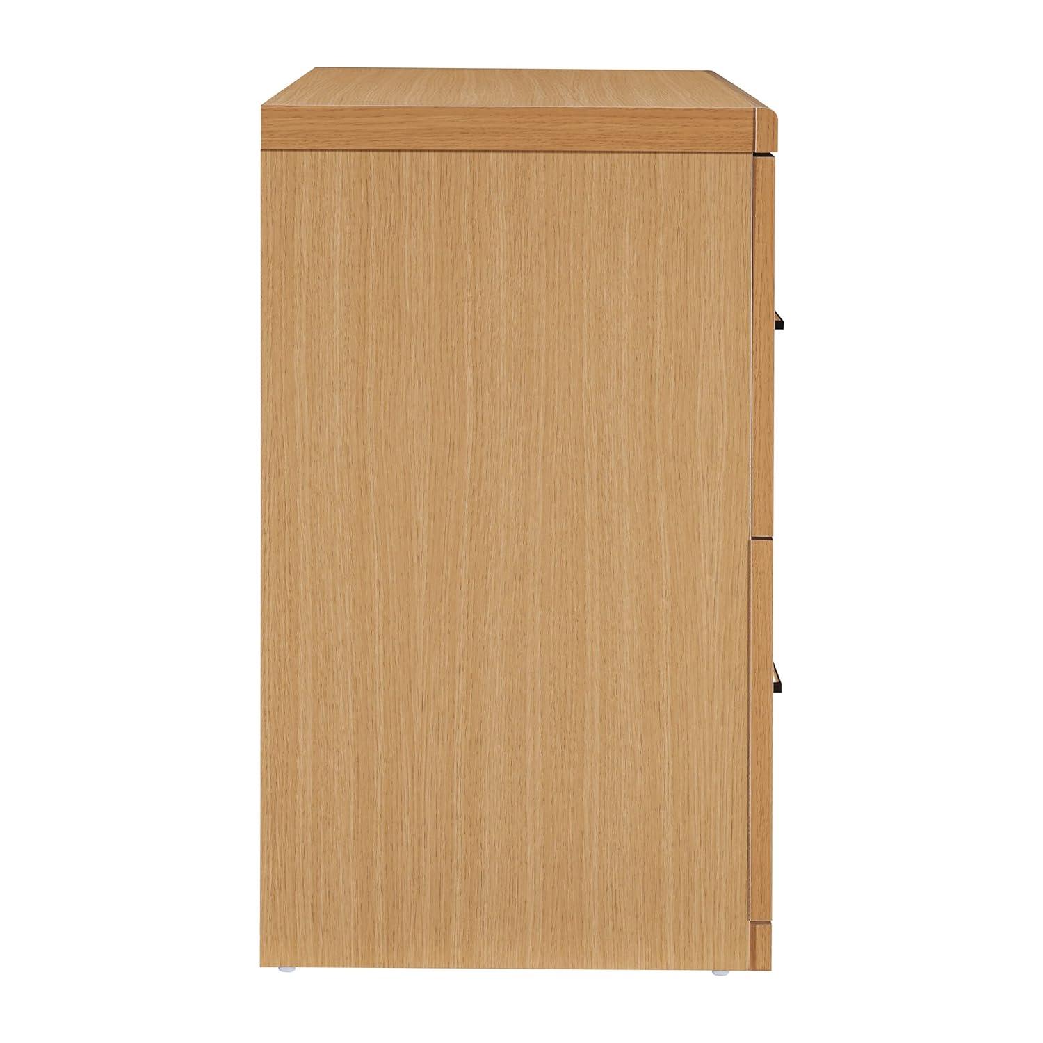 Alpine 2-Drawer Engineered Wood Lateral File with Lockdowel  in Natural Finish