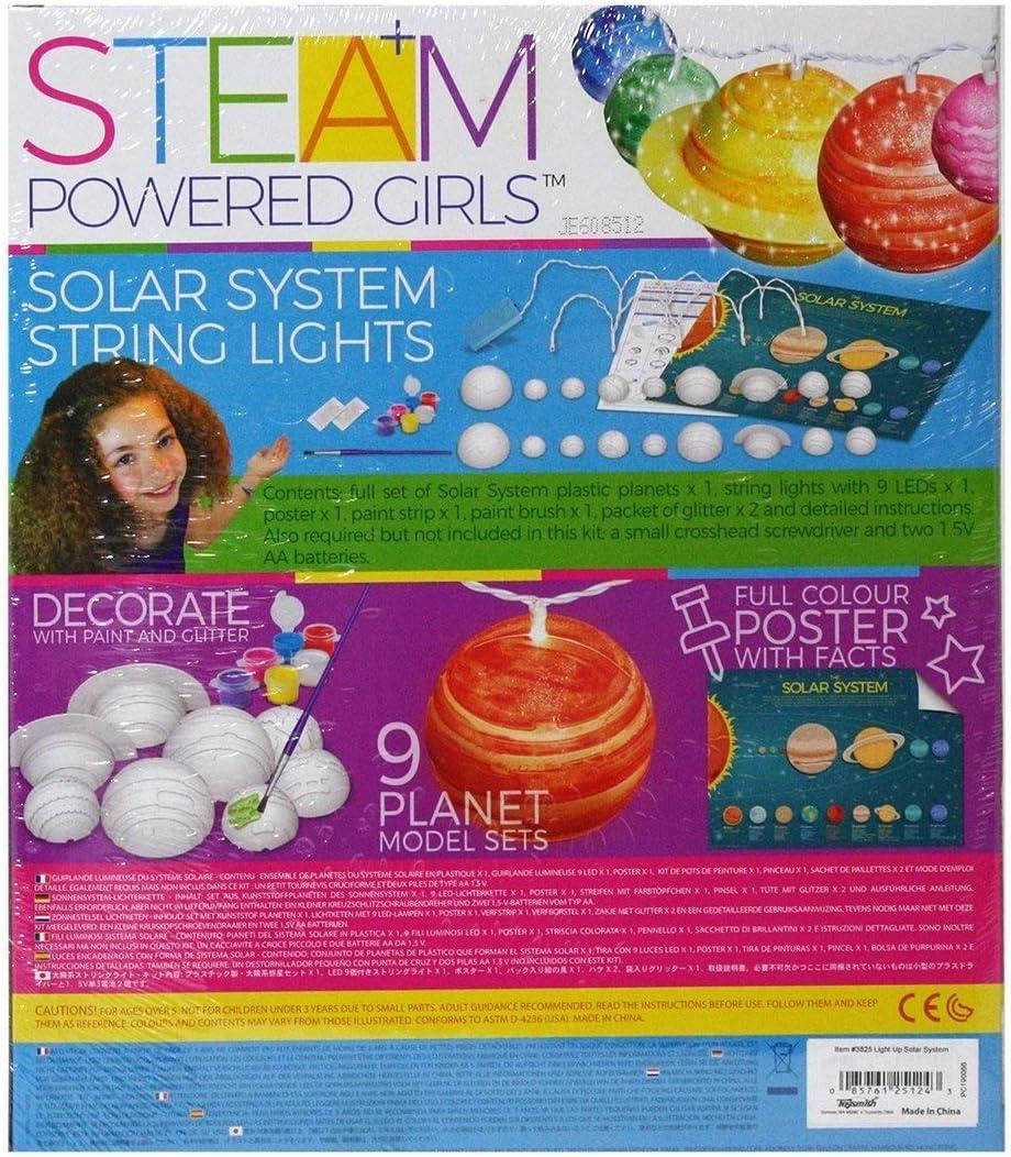 4M Steam Powered Kids Solar System String Lights Craft Kit