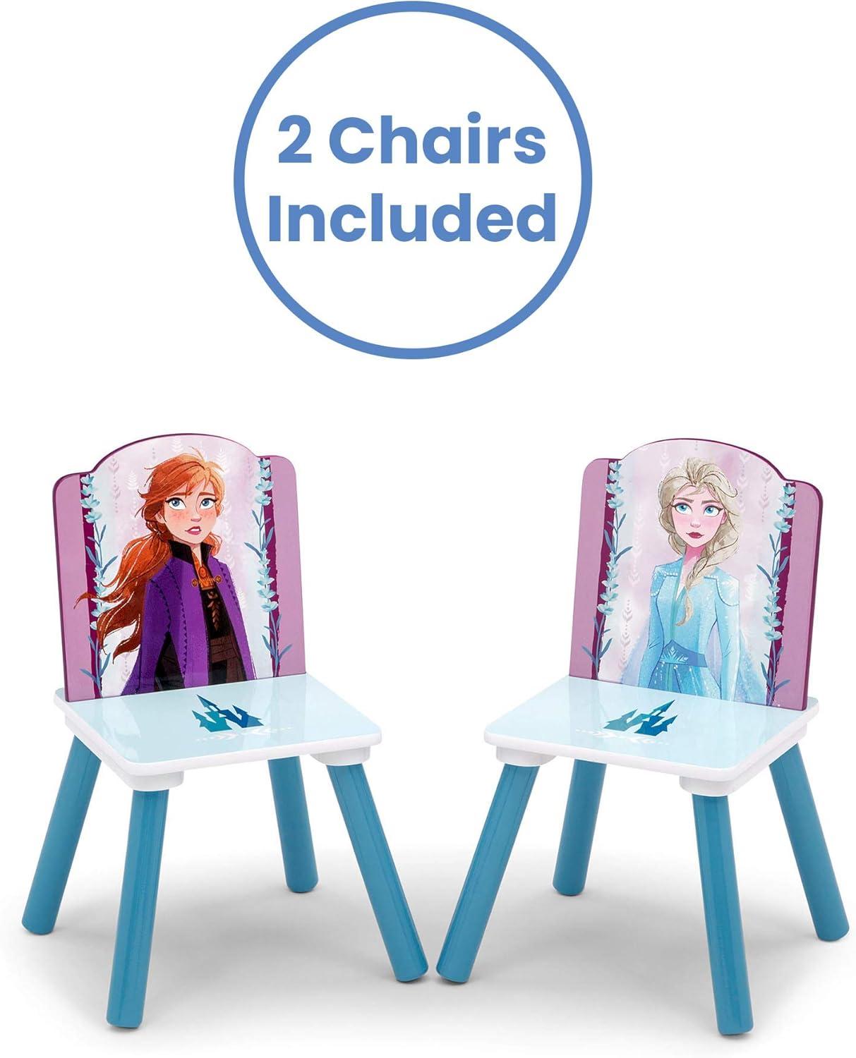 Disney Frozen 2 Kids' Table and Chair Set with Storage - Delta Children: Toddler Table, MDF Frame, Purple, Ages 3+