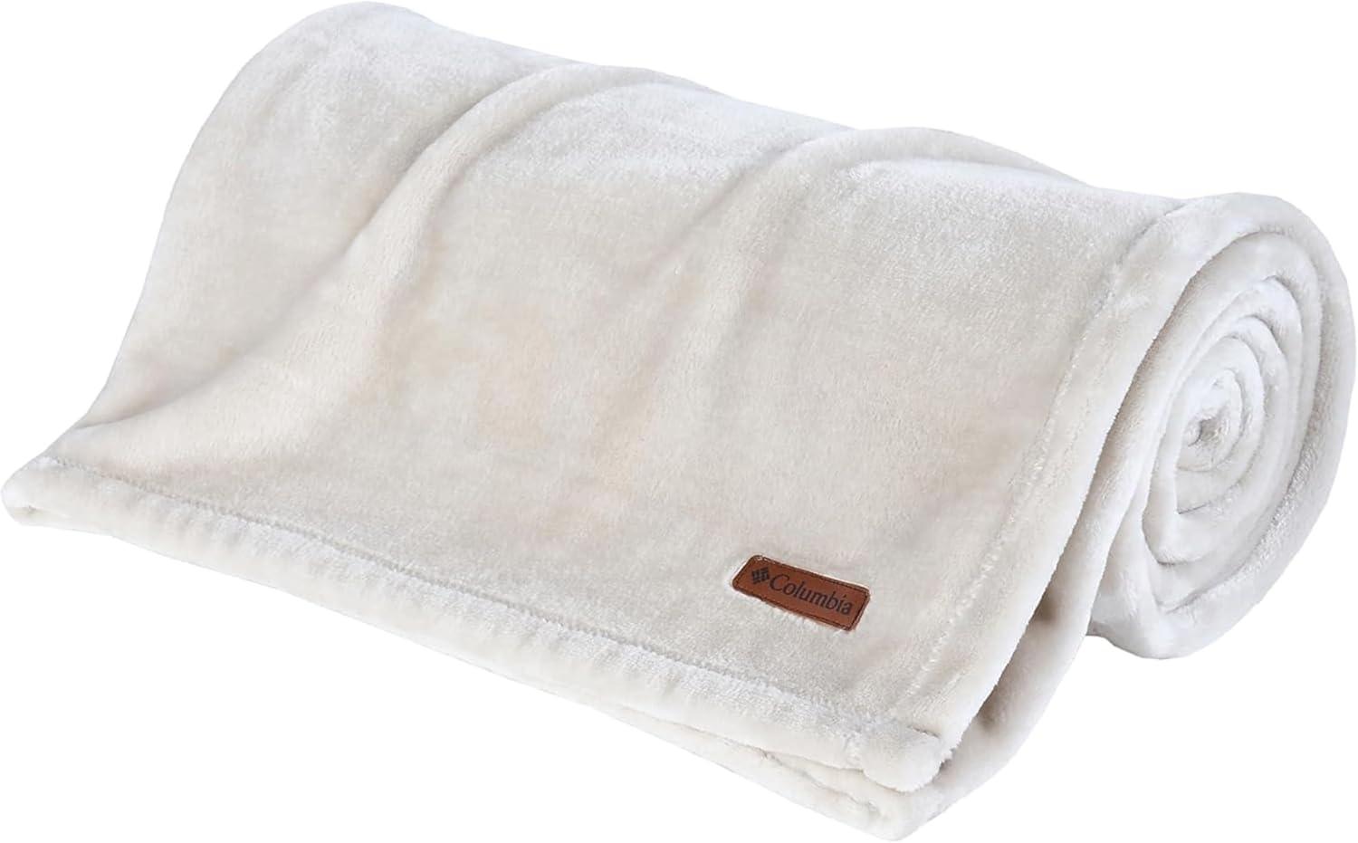 Columbia Super Soft Plush Fleece Throw Blanket Color: Dark Stone Size: N/A