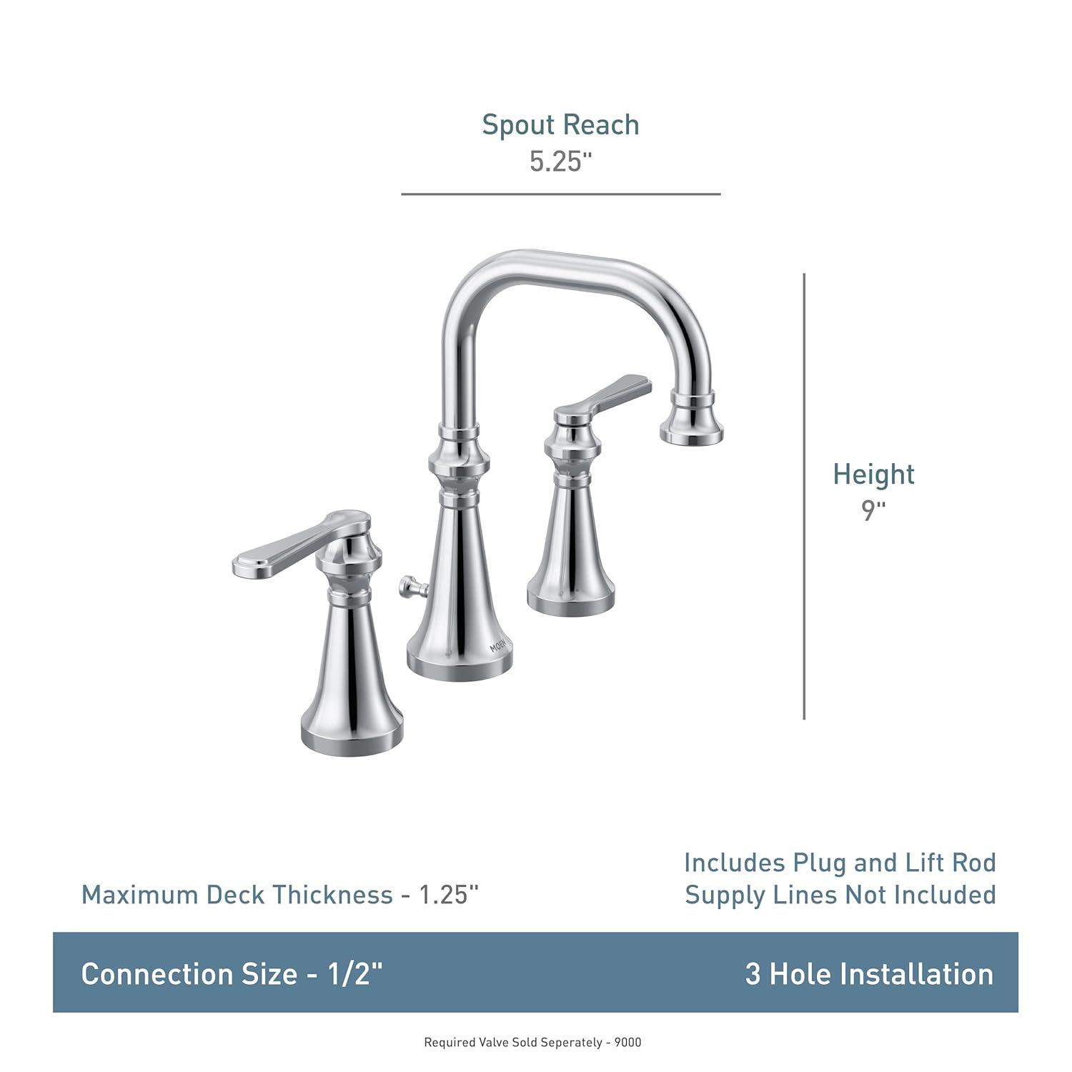 Moen Colinet High-Arc Widespread Bathroom Faucet TS44102BG