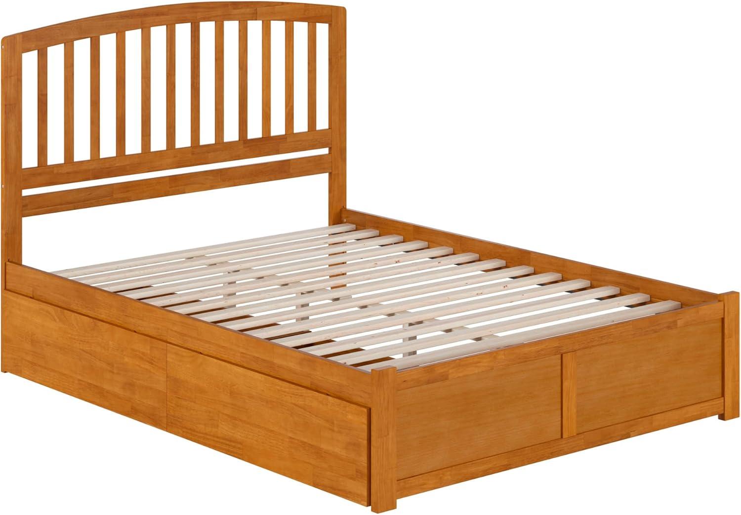 Solid Wood Platform Storage Bed