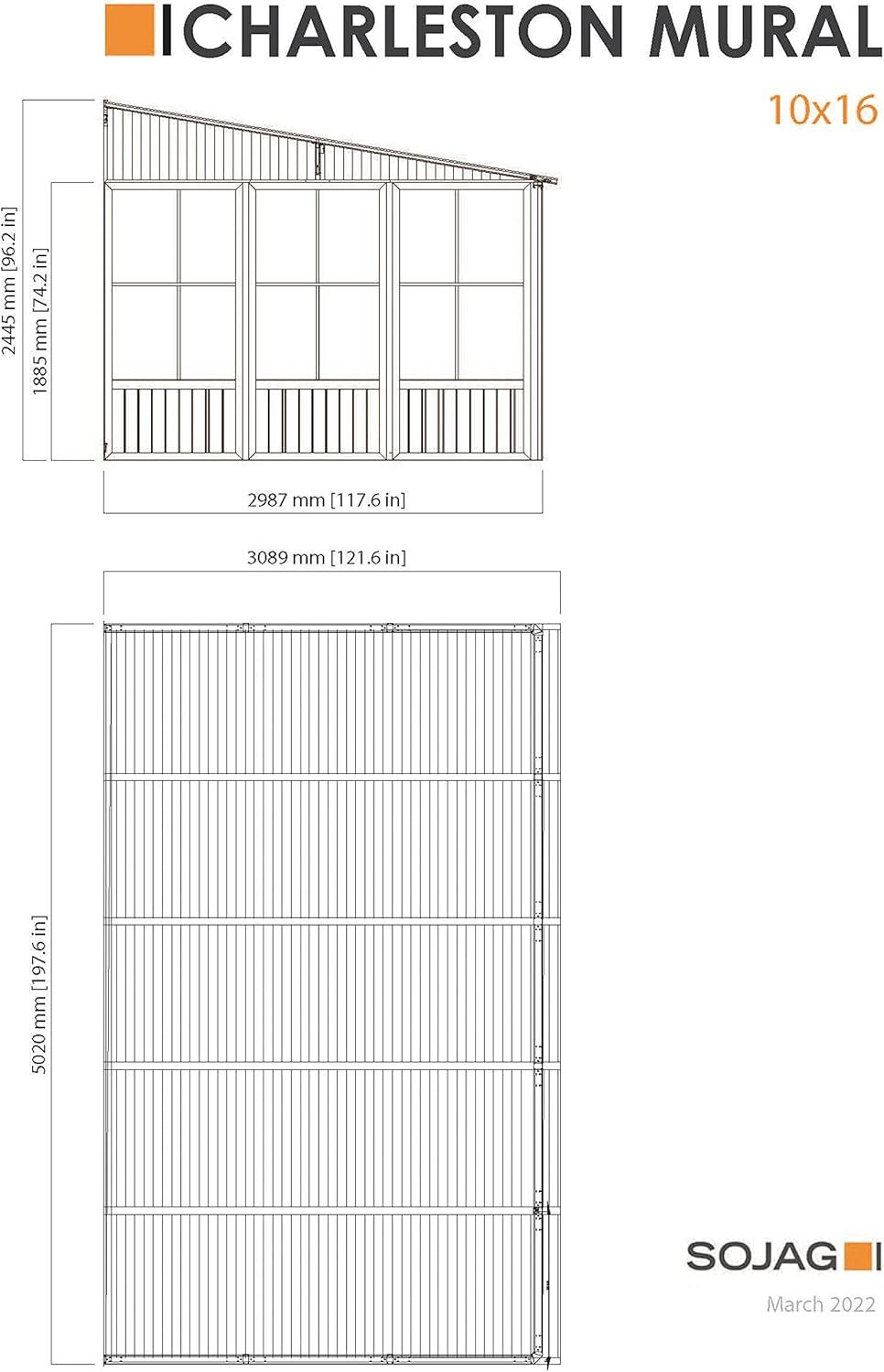 Charleston 16 Ft. W x 10 Ft. D Aluminum Patio Gazebo