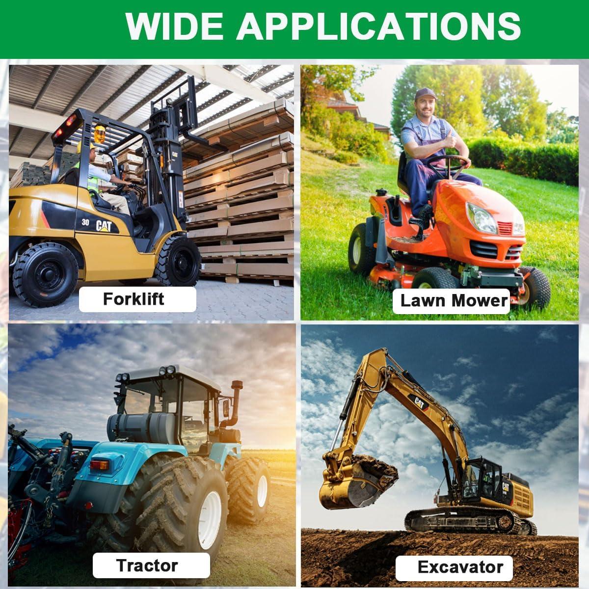 Black Adjustable PVC Forklift and Tractor Seat with Armrests