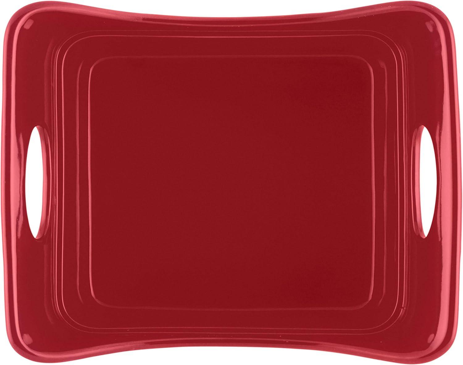 Rachael Ray Stoneware 9 inch by 12 inch Rectangular Baker, Orange