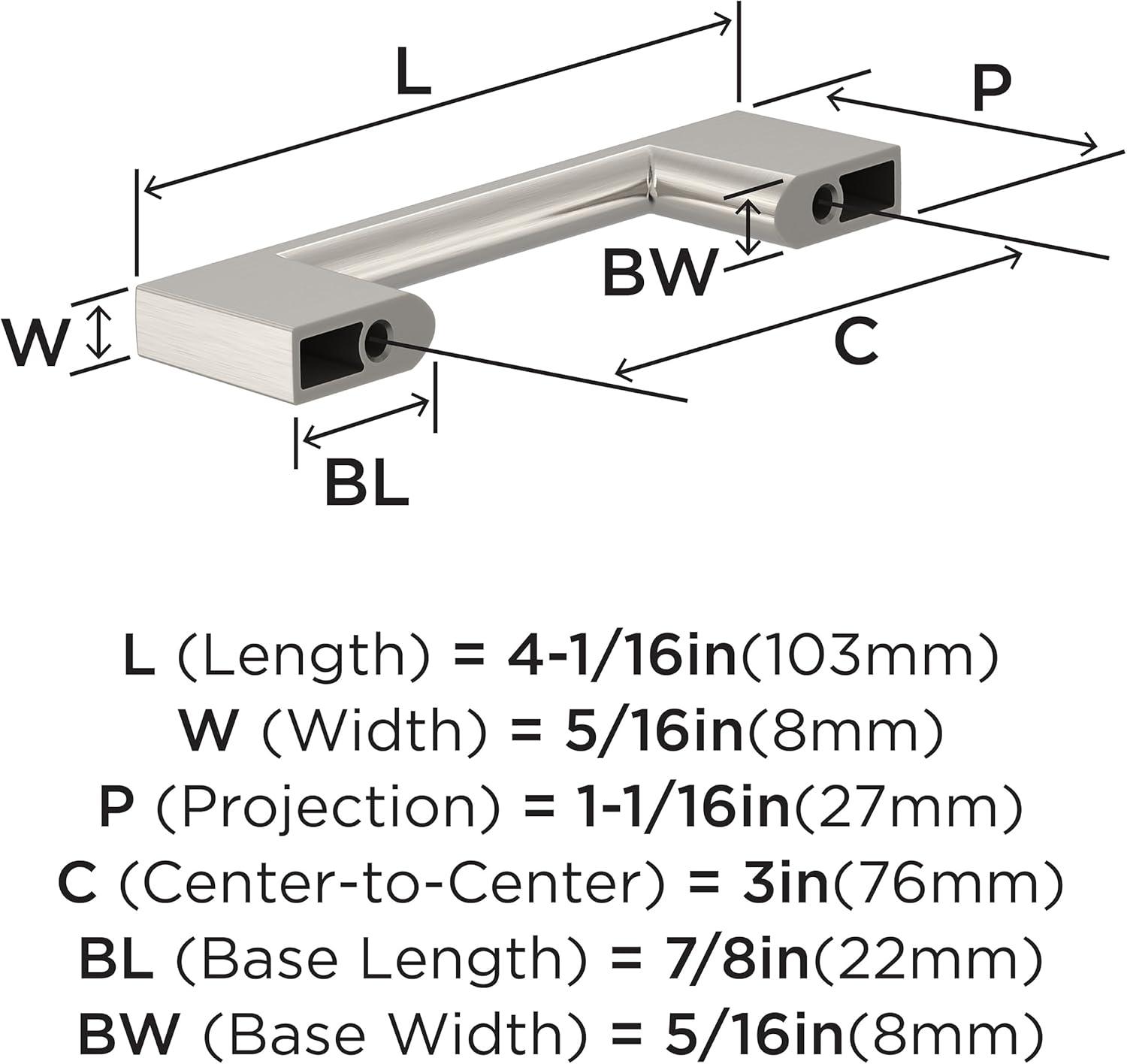 Amerock Cityscape Cabinet or Furniture Pull, 10 Pack