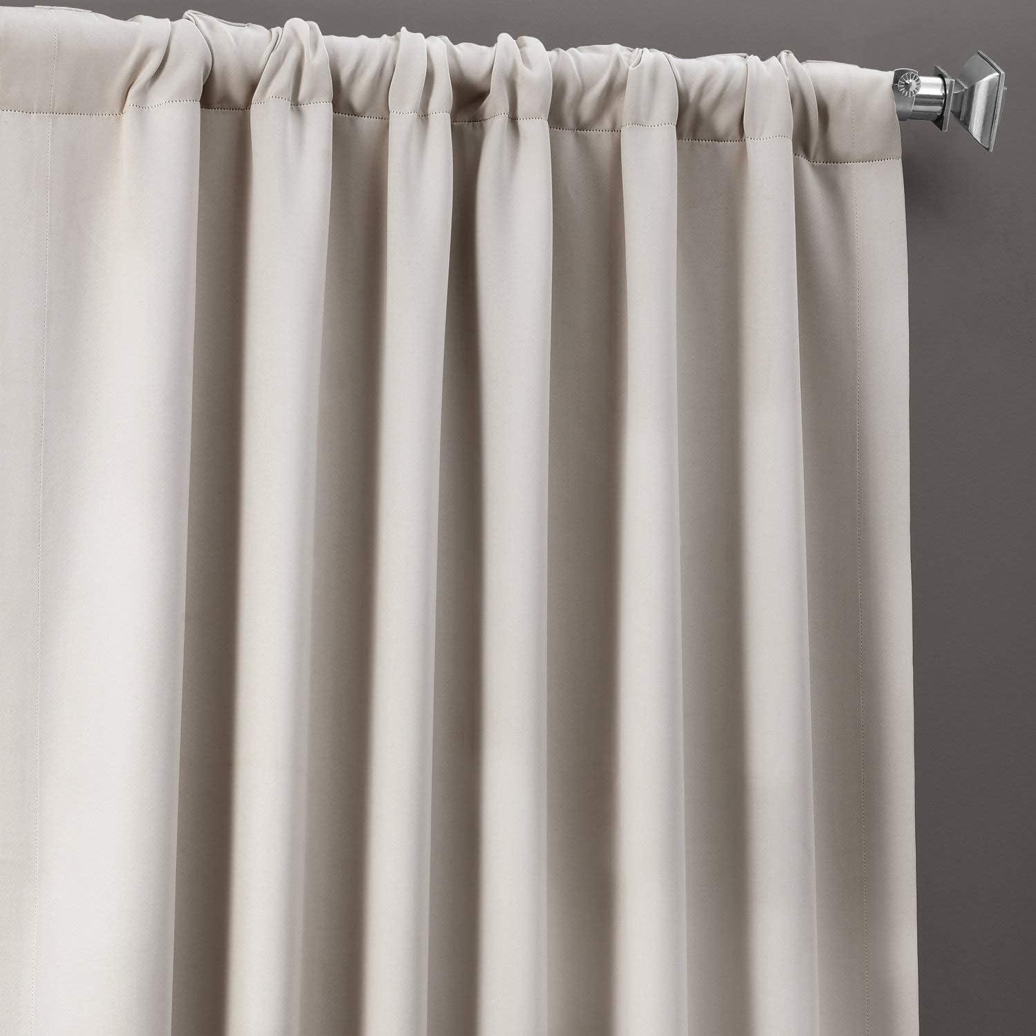 Alabaster Beige Blackout Room Darkening Curtain (1 Panel), Alabaster Beige, 50W X 96L