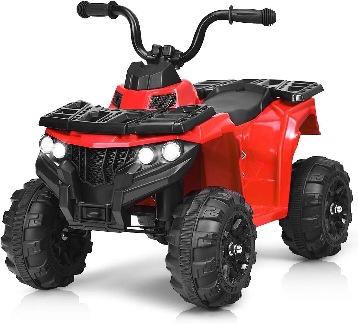 Aimee Lii 6V Kids Electric Ride on ATV, Battery Powered Kids 4 Wheeler, White