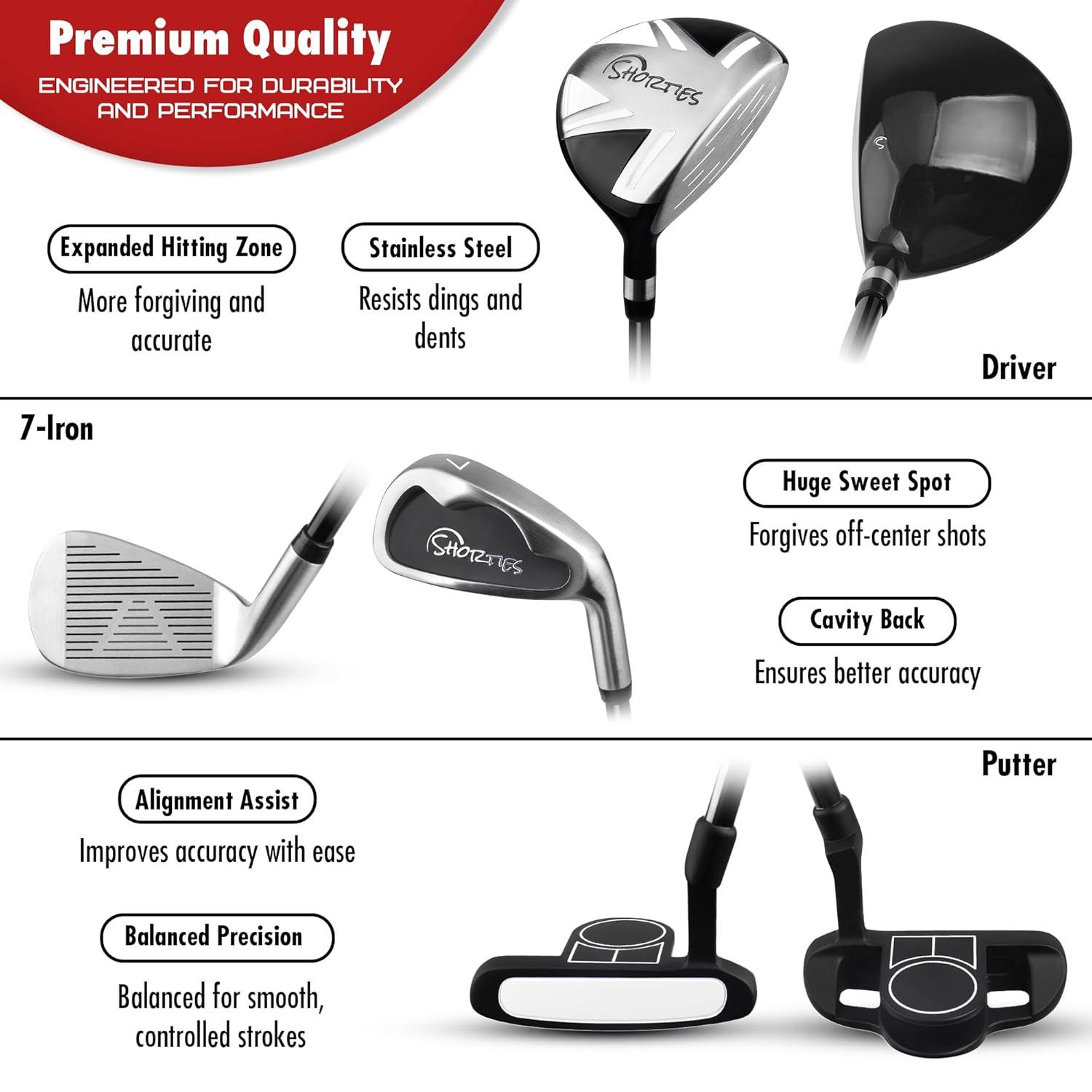 Shorties Golf Kid's Golf Club Set (Kids 34"-38" Tall) TINY Graphite - Right