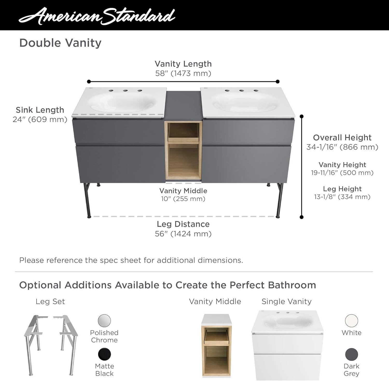 Studio S 24" Wall Mounted Single Bathroom Vanity Base Only