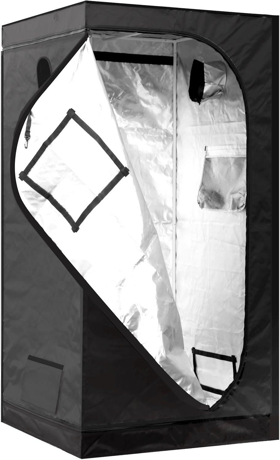 iPower Grow Tent, 36" x 36" x 72" Indoor Grow Tent with Observation Window, Removable Floor Tray and Tool Bag, for Plant Fruit Flower Veg Growing