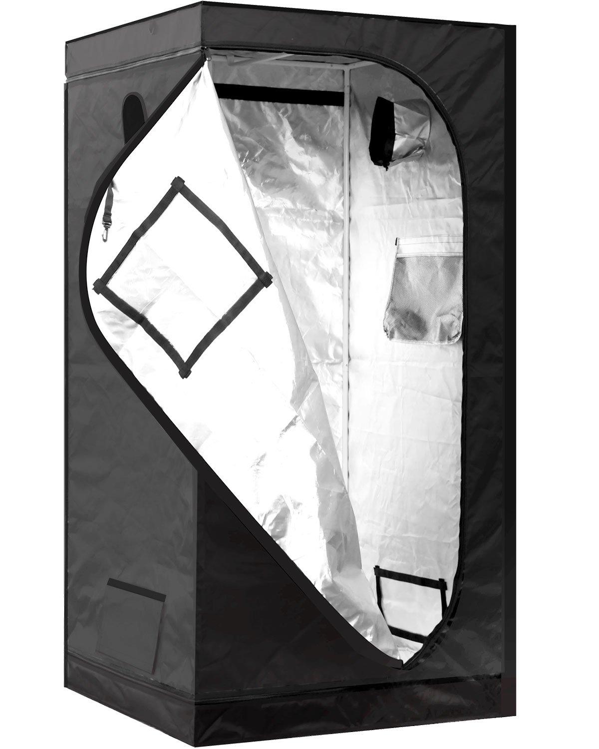 iPower Grow Tent, 36" x 36" x 72" Indoor Grow Tent with Observation Window, Removable Floor Tray and Tool Bag, for Plant Fruit Flower Veg Growing