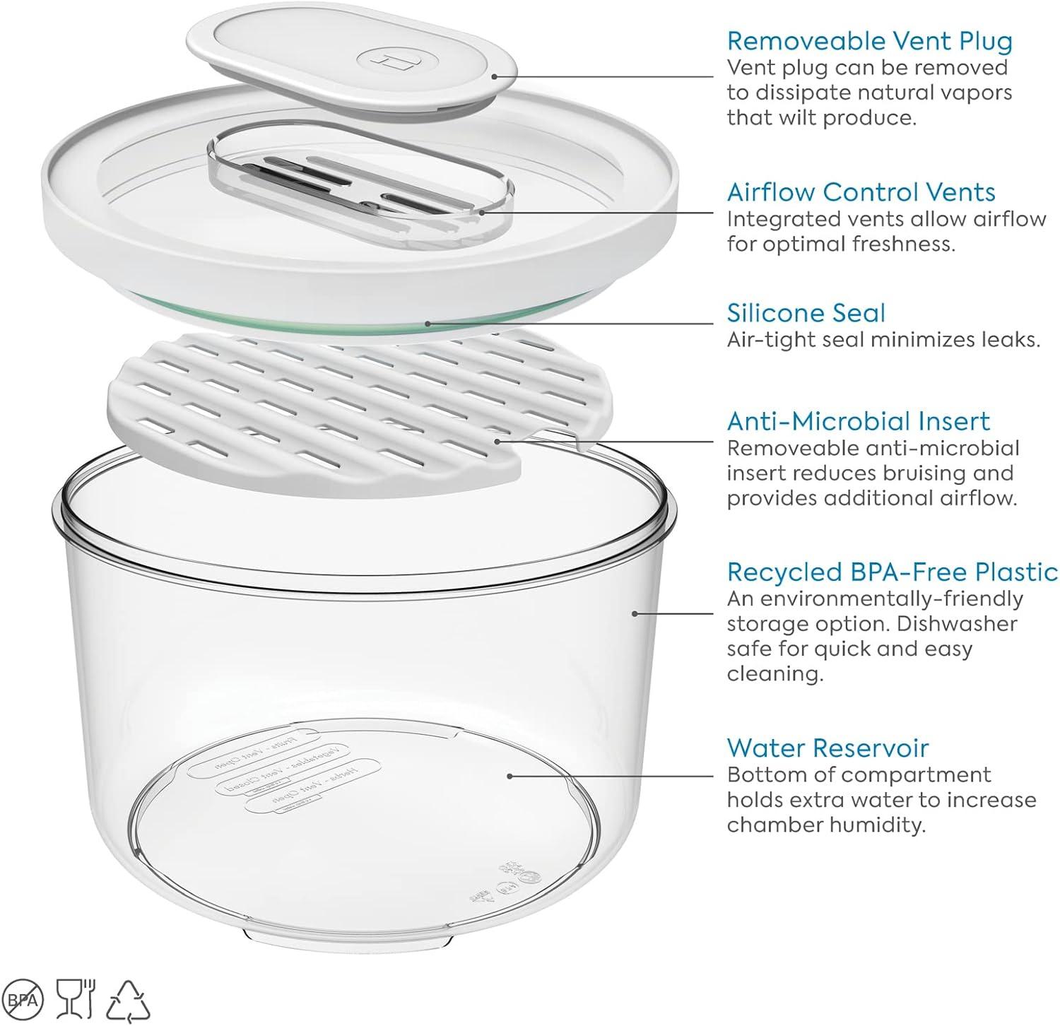 iDesign iDesign ID FRESH BPA-Free Recycled Plastic Produce Storage Bowl, Large