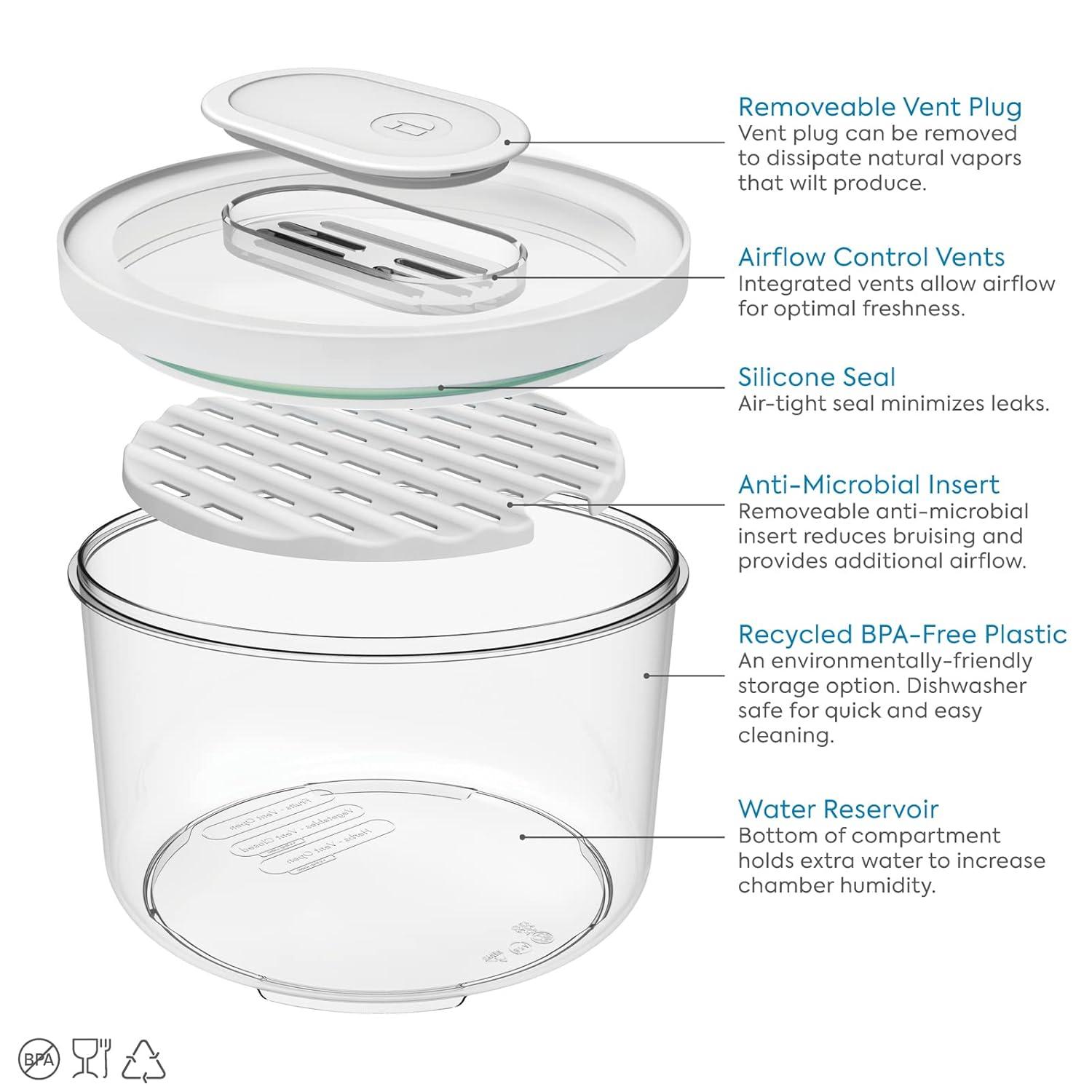 iDesign iDesign ID FRESH BPA-Free Recycled Plastic Produce Storage Bowl, Large