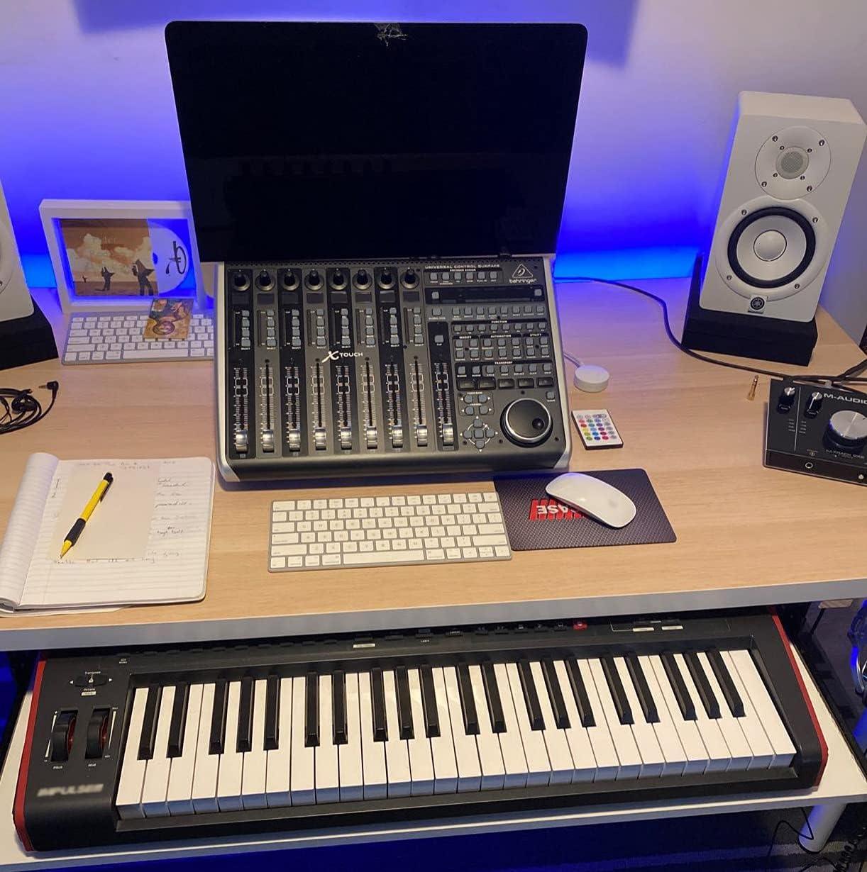 ZOENHOU 3 Pairs 14 Inch Black Keyboard Tray Slides, 22 LB Heavy Duty Ball Bearing Slides Hardware, Computer Tray Keyboard Slider Under Desk Rails Rack with 24 Adjustable Height Bracket and 48 Screws