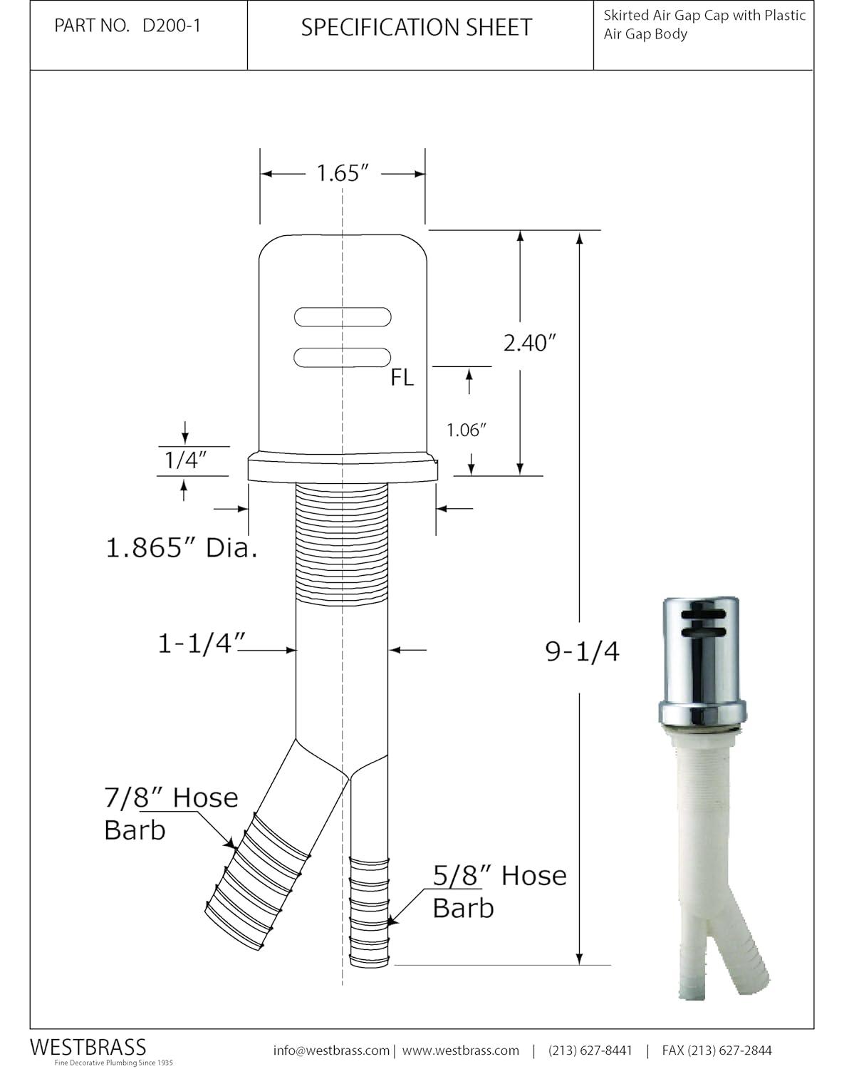 Air Gap Cap and Body Set - Non-Skirted