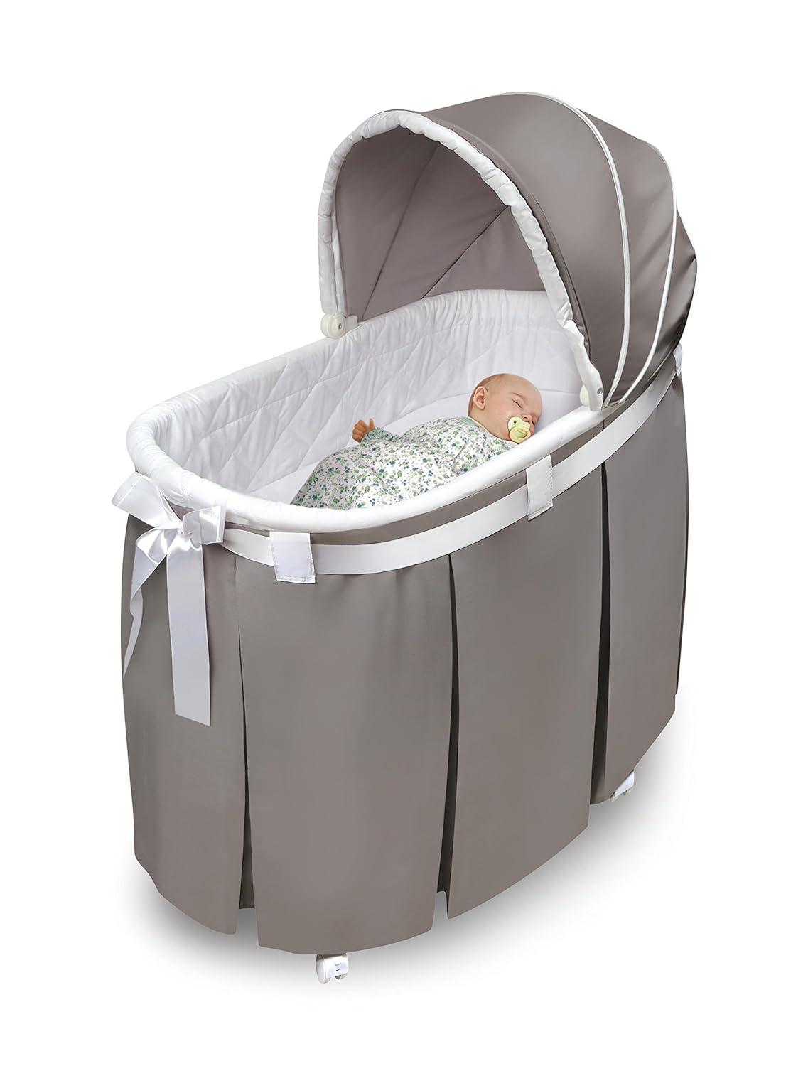 Badger Basket Wishes Oval Bassinet, Gray