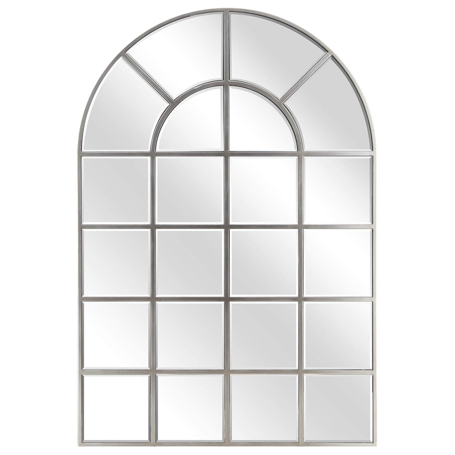 Empire Art Direct  30 x 44 in. MDF Base Covered with Beveled Arch Window Wall Mirror - 0.25 in. Beveled Edge
