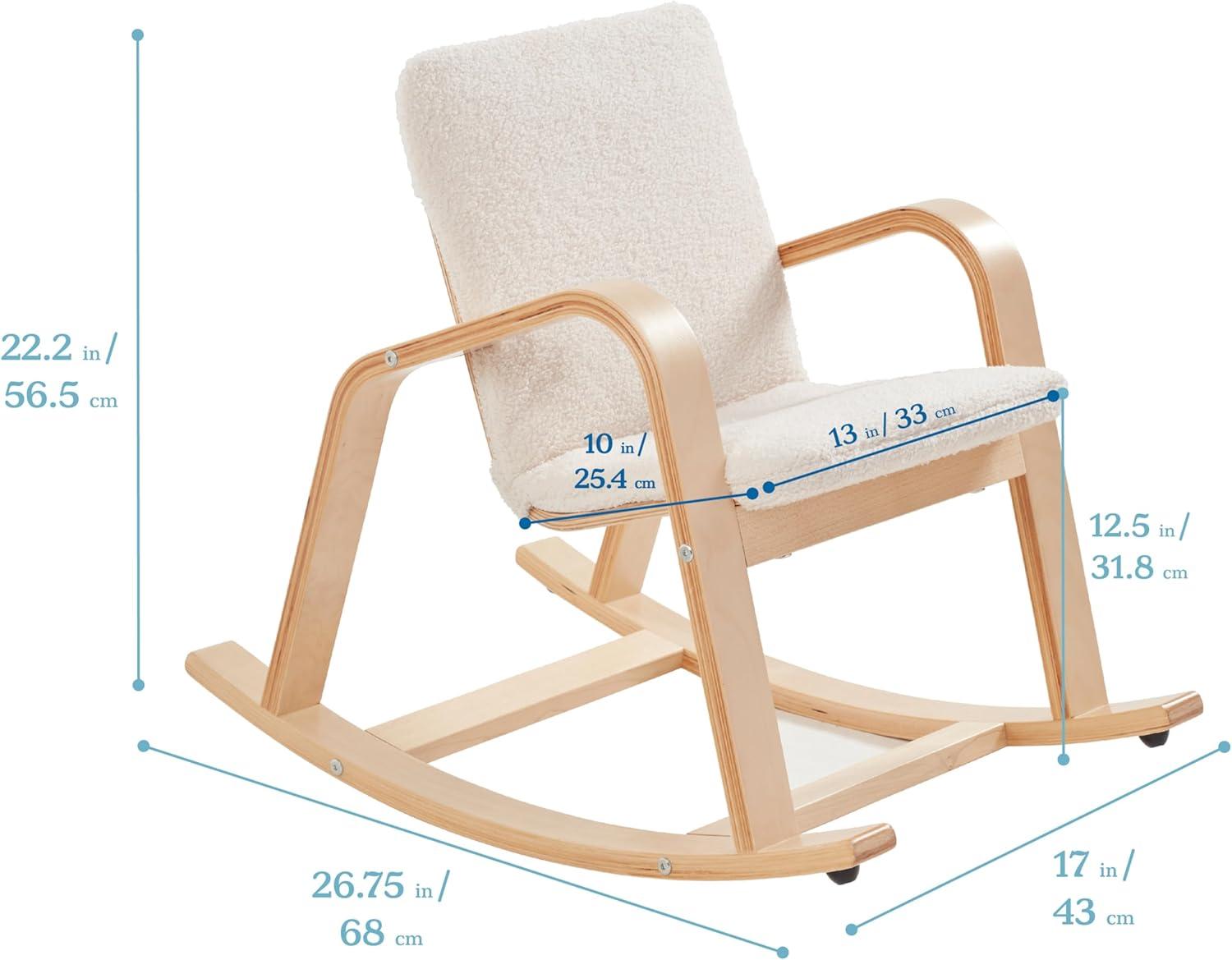 ECR4Kids Bentwood Rocking Chair with Cushion, Kids Furniture