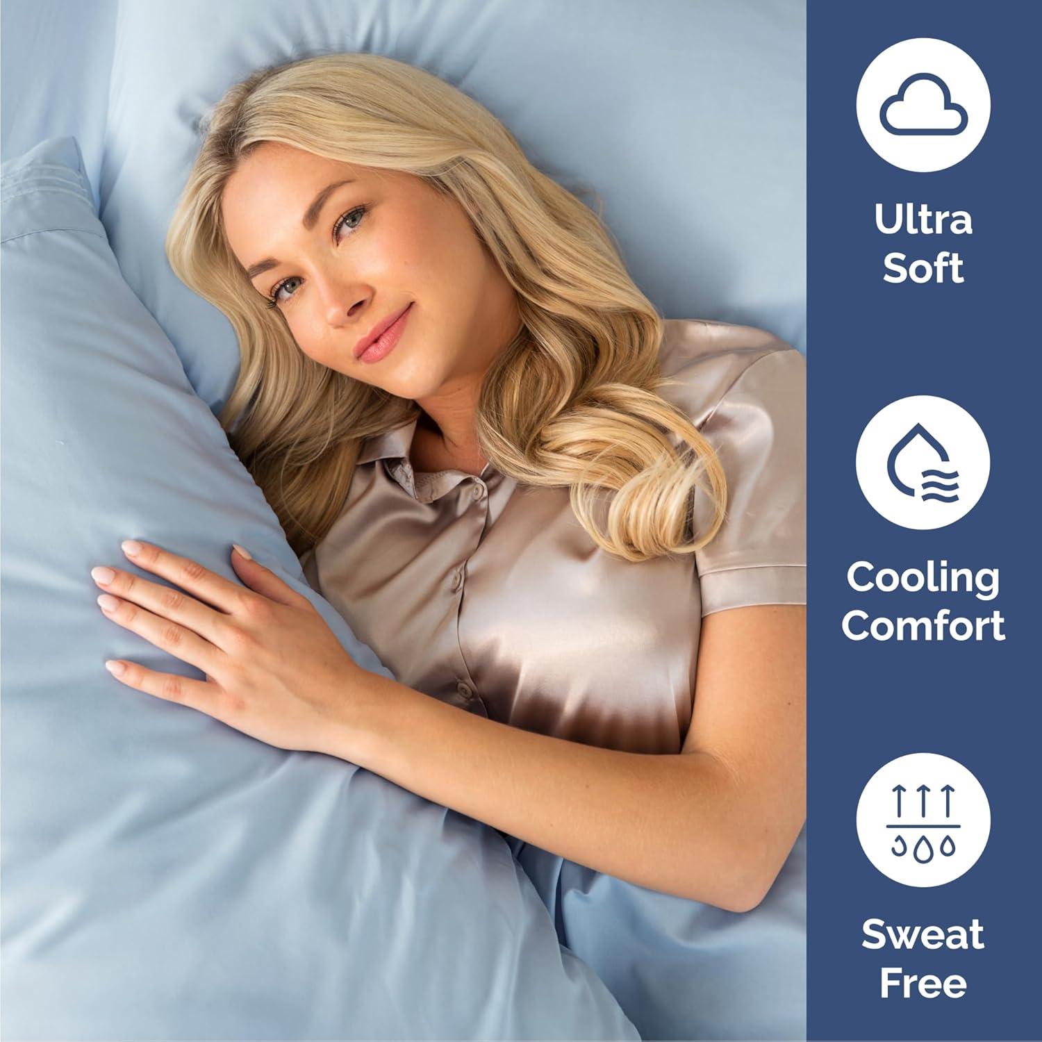 CGK Linens 4 Piece Sheet Set Premium Cooling, Soft & Wrinkle Free Sheet Set