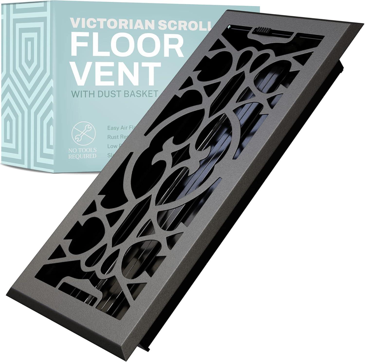 Home Intuition Victorian Floor Vent Cover Register With Mesh Net