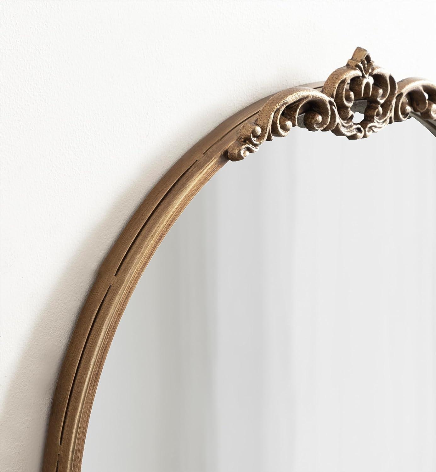 Kate & Laurel All Things Decor Myrcelle Arched Wall Mirror with Shelf