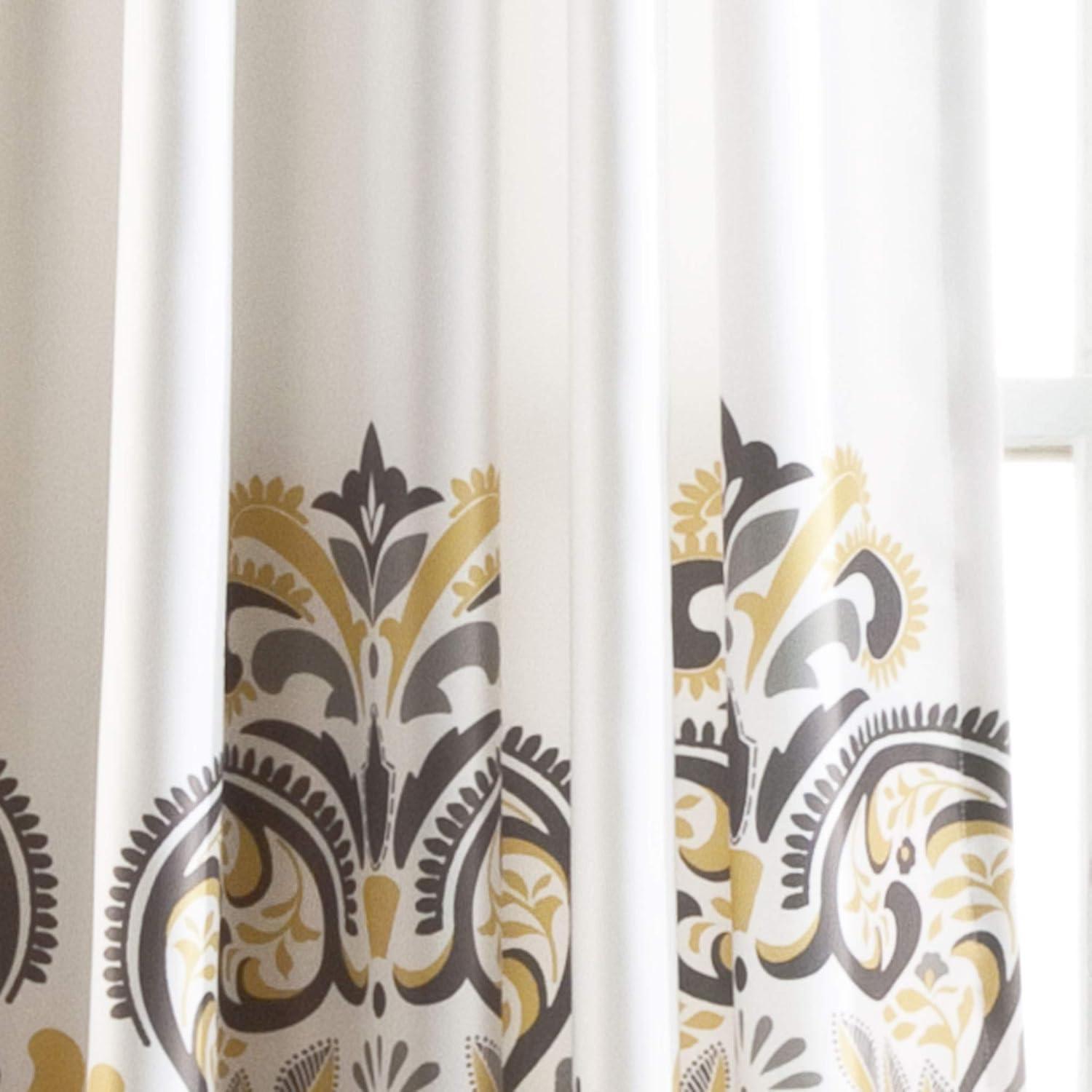 Home Boutique Clara Light Filtering Window Panel Yellow/Brown Set 52x84+2