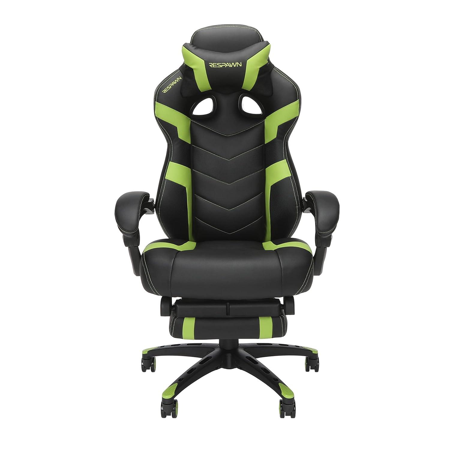 Respawn RESPAWN 110 Pro Gaming Chair - Gaming Chair with Footrest, Reclining Gaming Chair, Video Gaming Computer Desk Chair, Adjustable Desk Chair, Gaming Chairs For Adults With Headrest Pillow