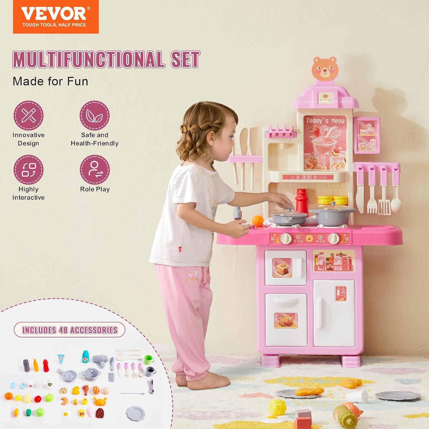 Kids Kitchen Playset Play Kitchen for Kids Corner Wooden Play Kitchen 2-4 Years - Kitchens