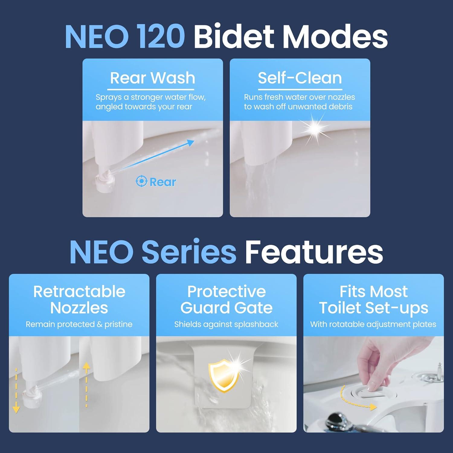 NEO 120 Mechanical Bidet Attachment - LUXE Bidet