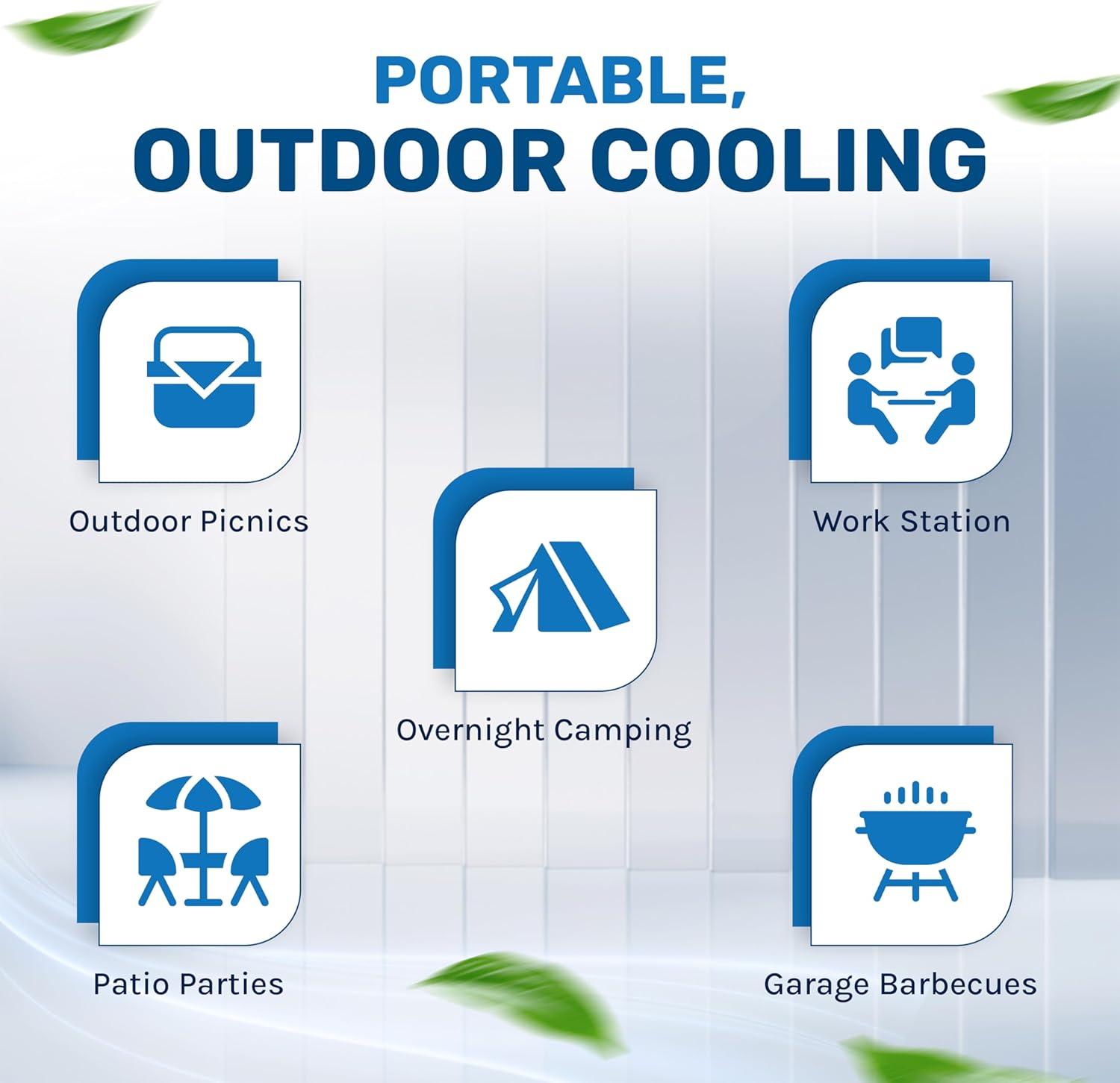 Hessaire Outdoor Portable 700 Sq Ft Evaporative Cooler Humidifier
