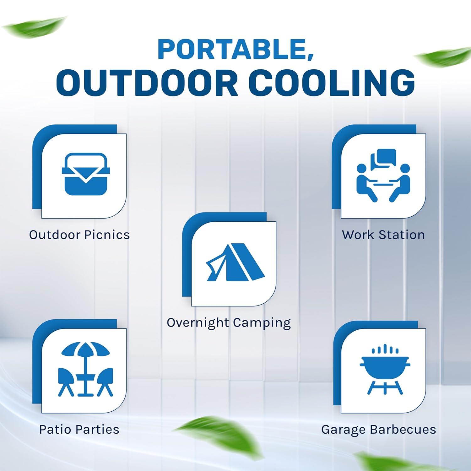 Hessaire Outdoor Portable 700 Sq Ft Evaporative Cooler Humidifier