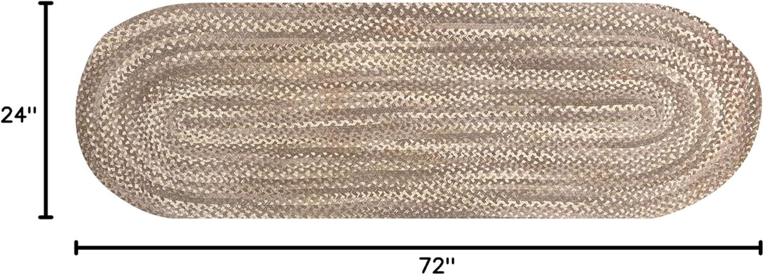 Better Trends Braided Runner Rug 24"x 72" 100% Cotton Rug for Indoor Use, Area Rug for Bedroom Ombre Chenille Collection - (Beige)