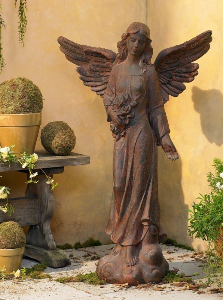 Kensington Hill Large Tall English Tudor Angel Garden Statue Sculpture Holy Decor Outdoor Garden Front Porch Patio Yard Outside Home 41 1/2" High