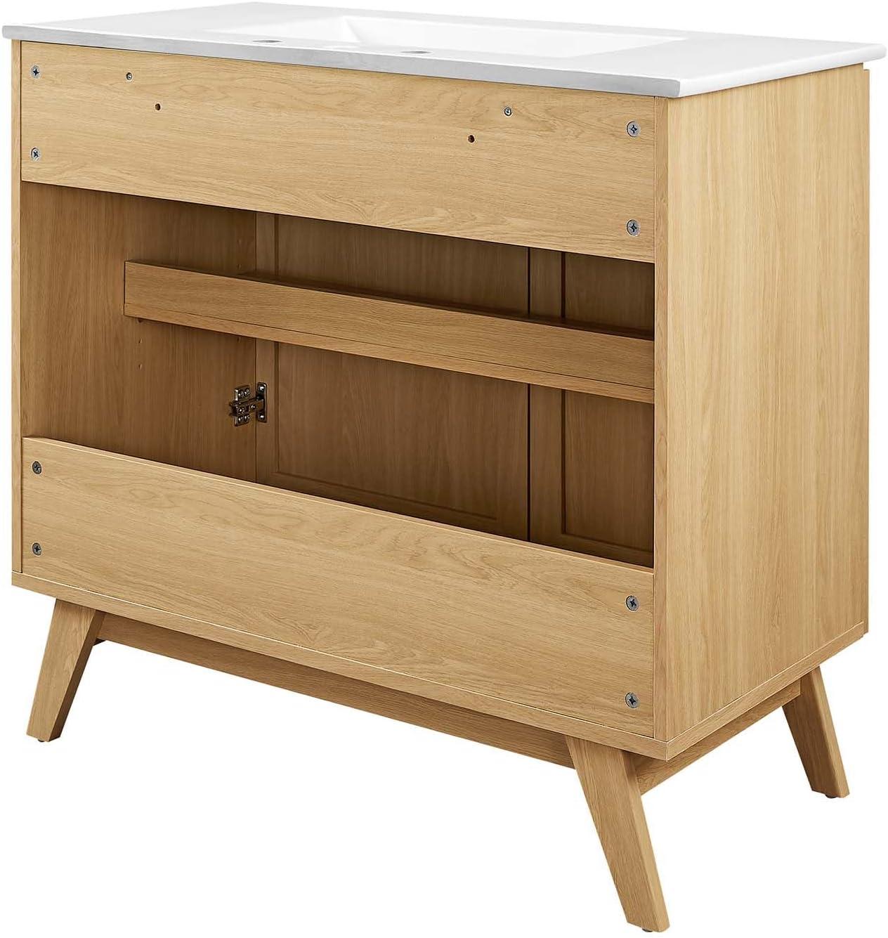 Modway Modway Soma 36'' Free Standing Single Bathroom Vanity with Manufactured Wood Top