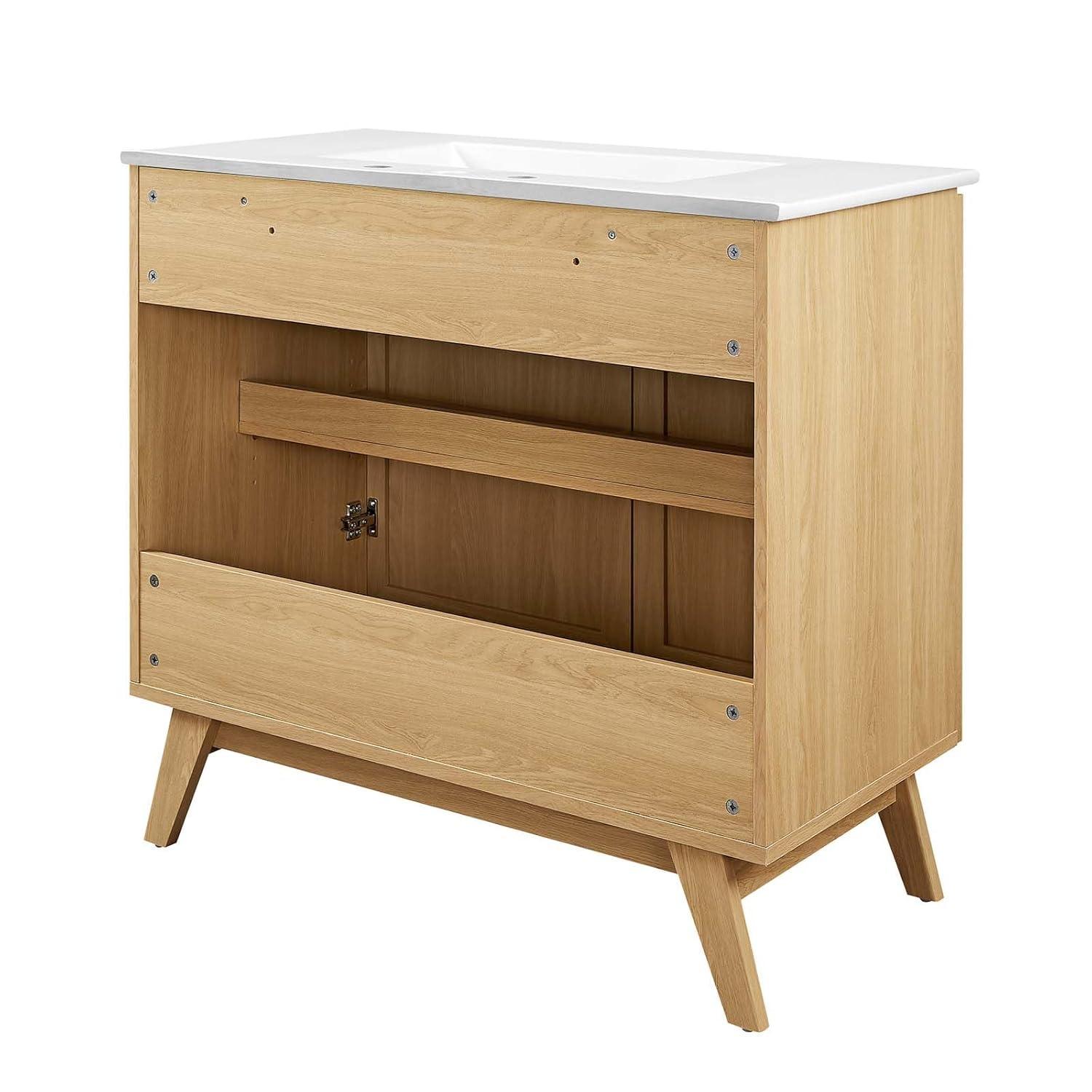 Modway Modway Soma 36'' Free Standing Single Bathroom Vanity with Manufactured Wood Top