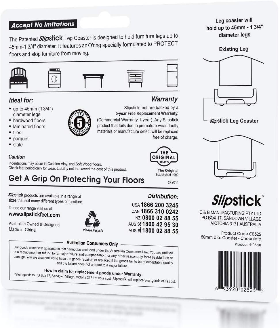 Slipstick Furniture Leg Floor Protector Coaster Cup (Set of 4)