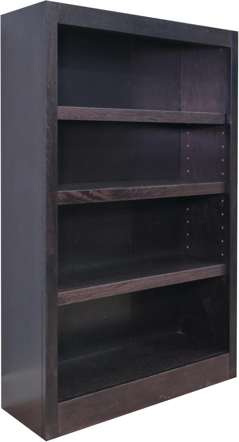Concepts In Wood  Single Wide Bookcase- Espresso Finish 4 Shelves