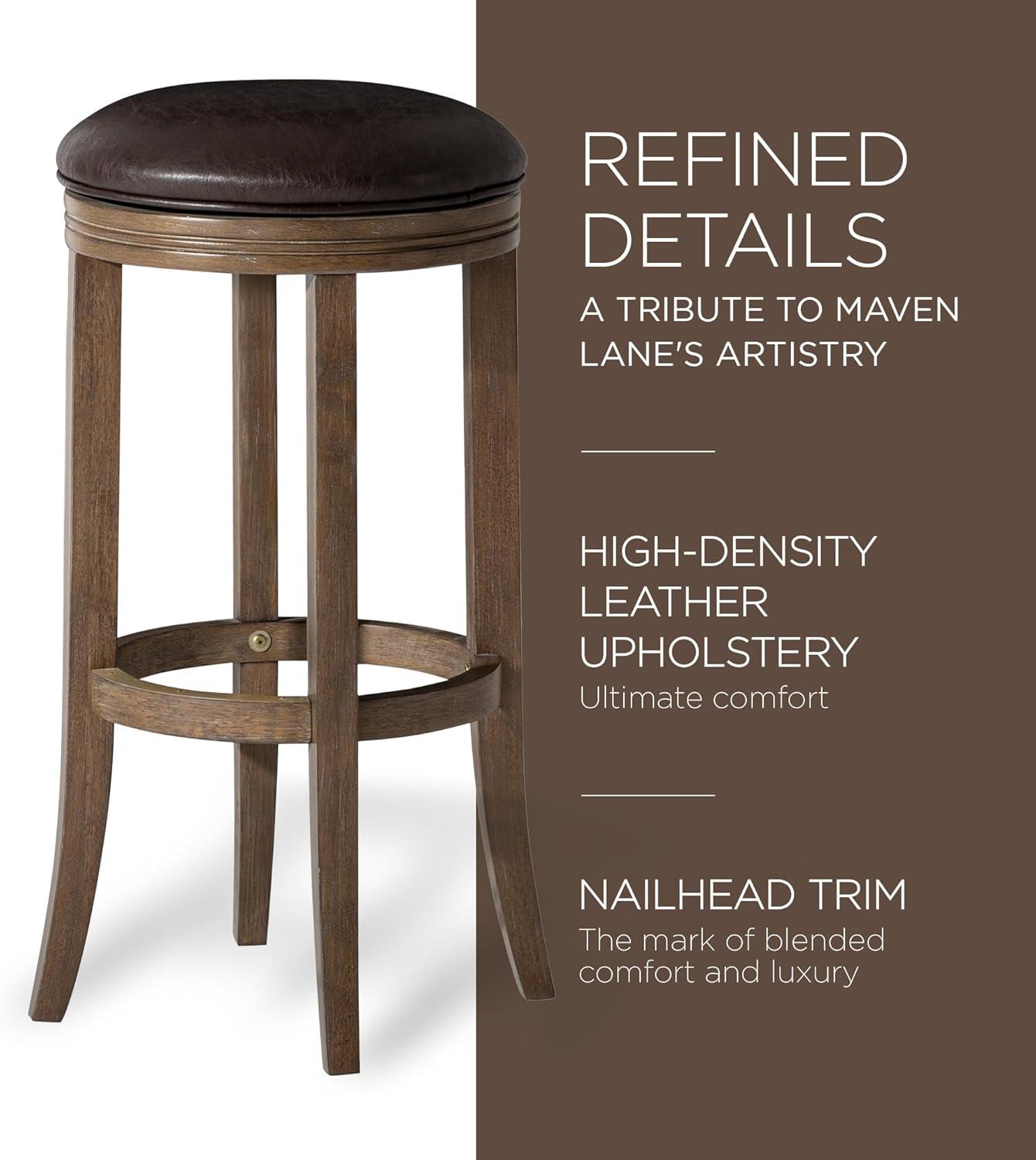 Maven Lane Maven Lane Eva Stool with Vegan Leather Upholstery
