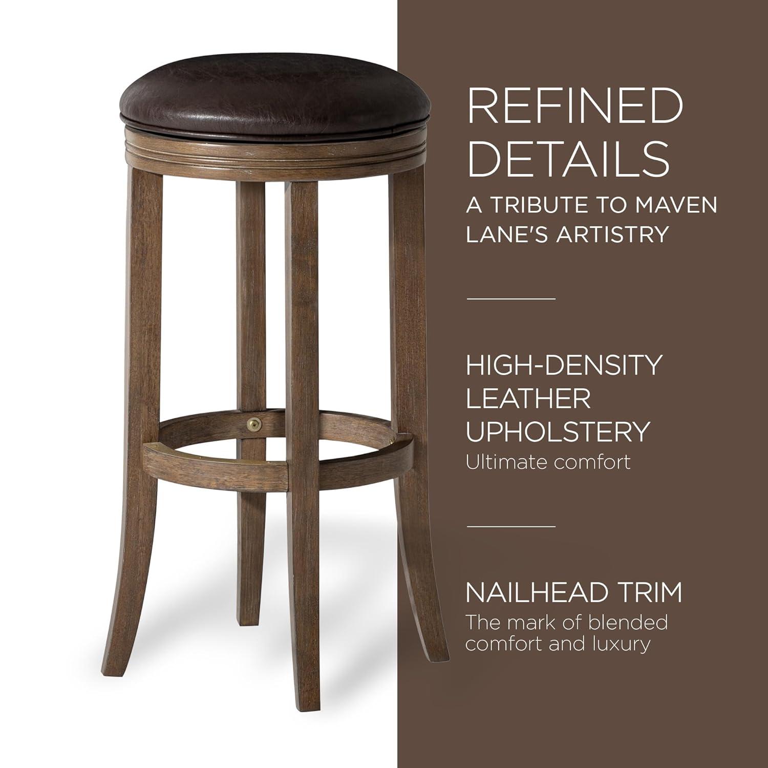 Maven Lane Maven Lane Eva Stool with Vegan Leather Upholstery