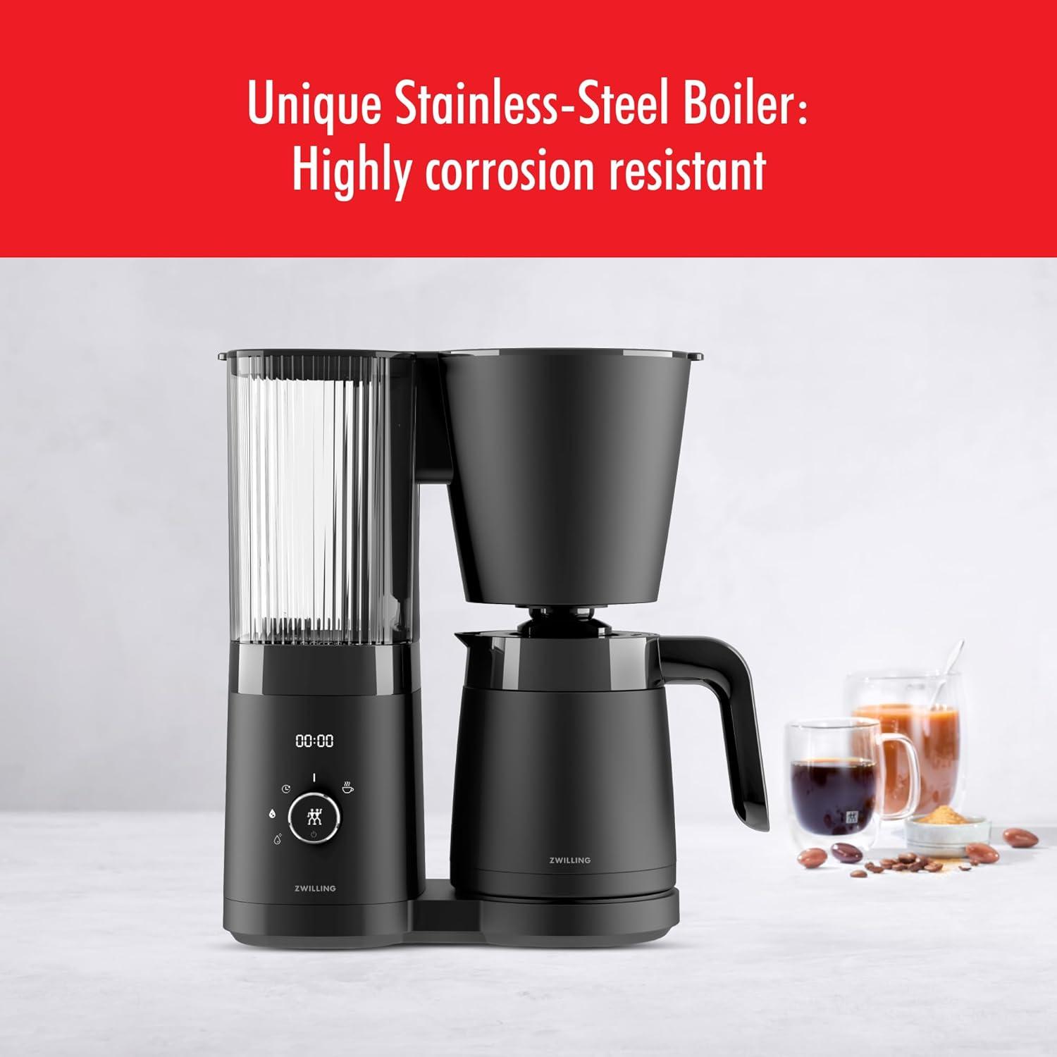 ZWILLING Enfinigy Drip Coffee Maker with Thermo Carafe 10 Cup, Awarded the SCA Golden Cup Standard