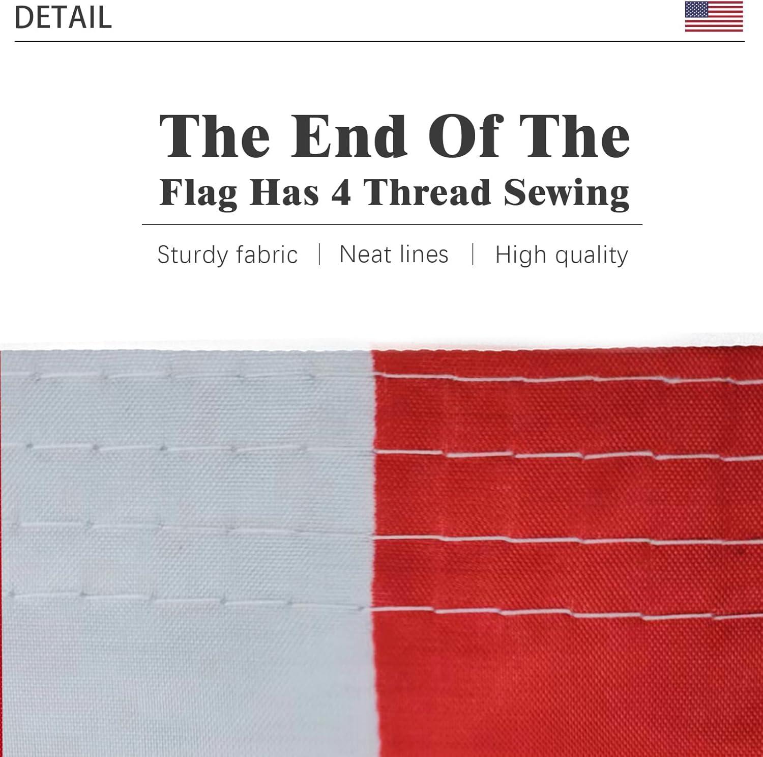 Polish Flag 3x5FT Poland Ensign Flag Double Sided Outdoor Heavy Duty 3 Ply Polyester Material with 2 Metal Grommets, 4 Rows of Stitching