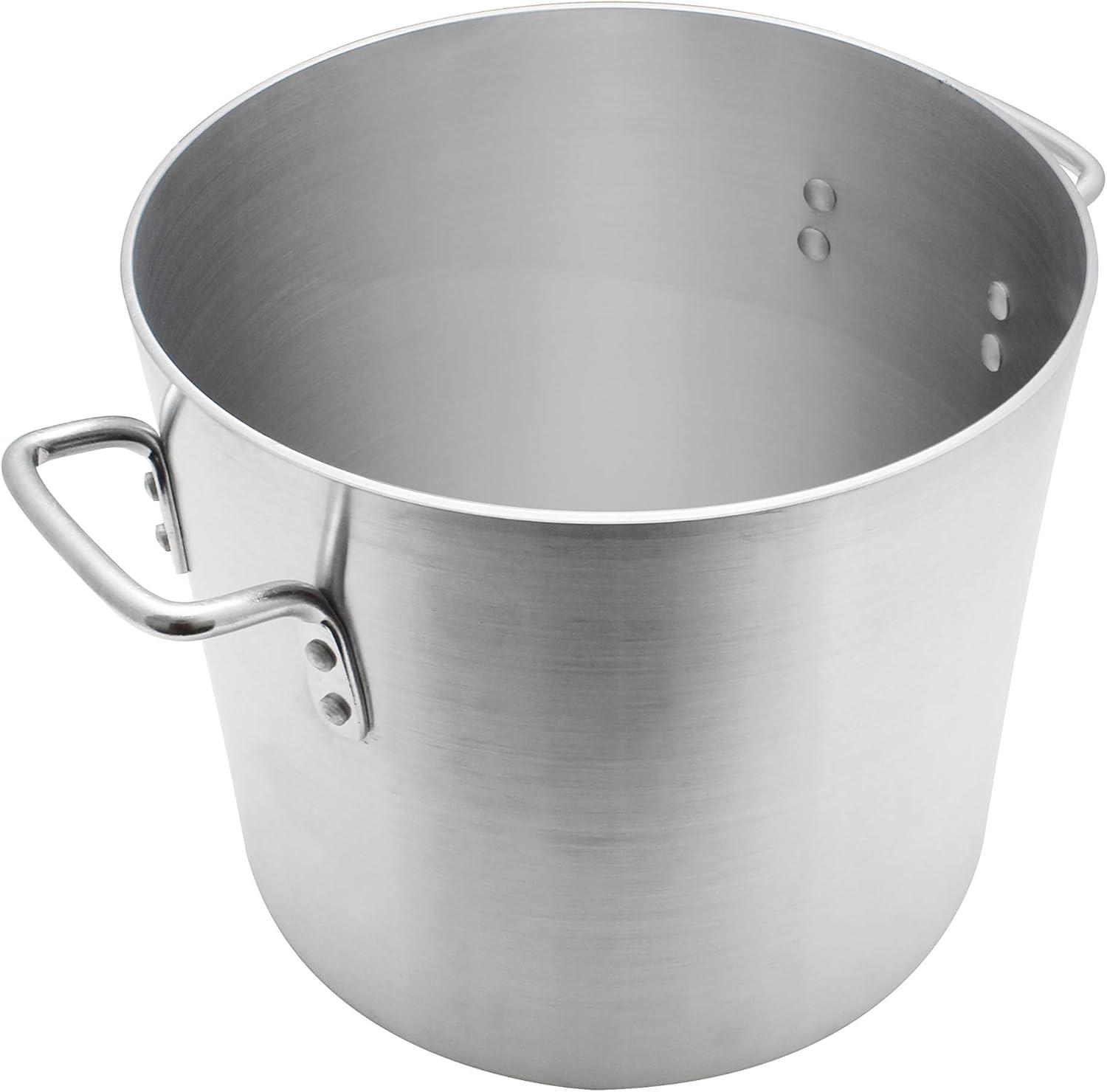 24 Quart Aluminum Stock Pot, Silver