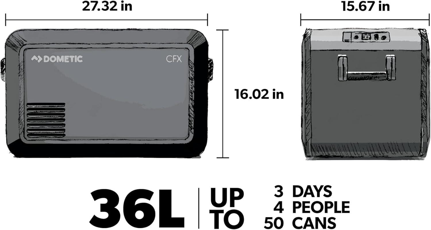 Dometic CFX3 35 Black Electric Portable Cooler with LCD Display