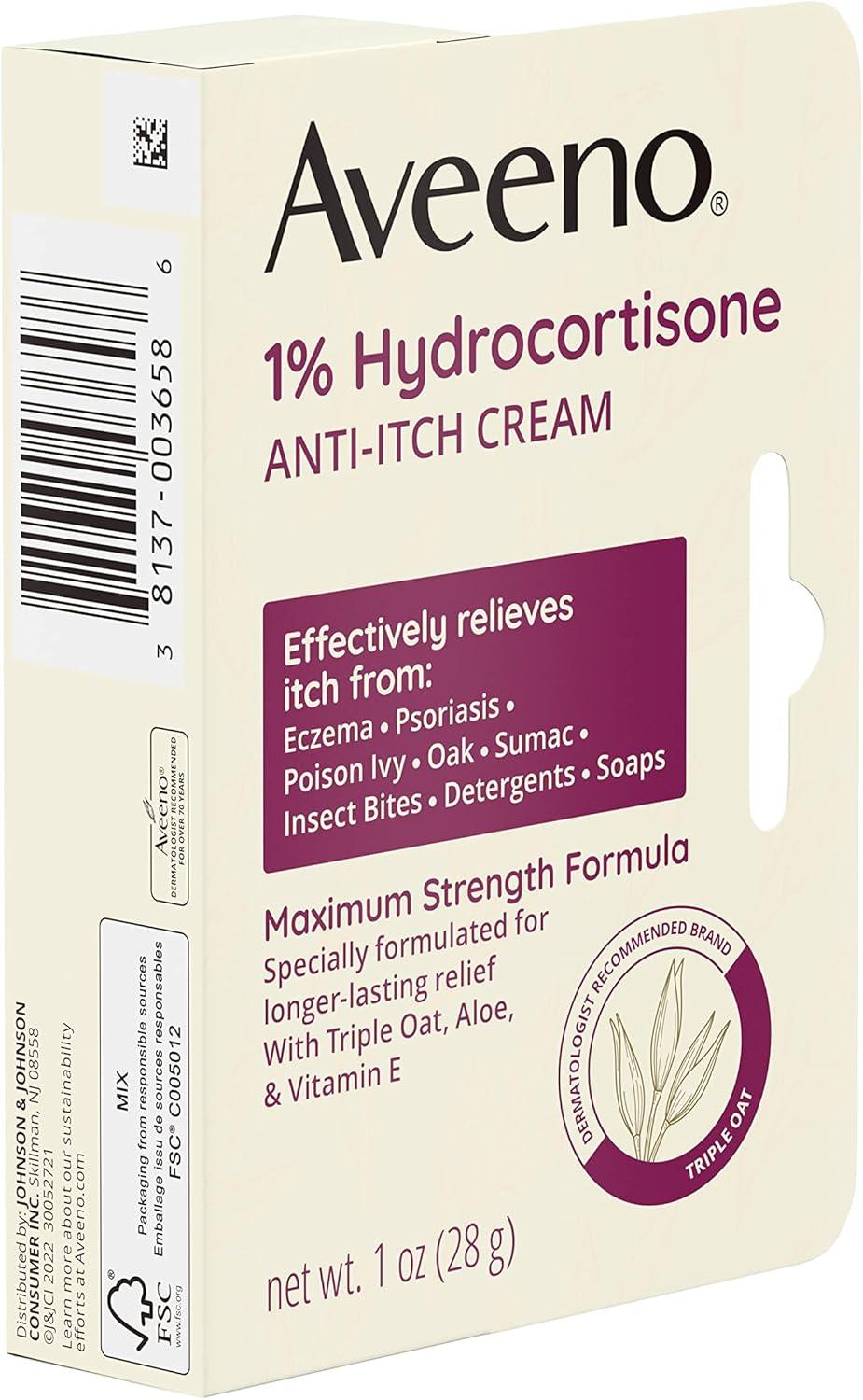 Aveeno Active Naturals Anti-itch Cream - 1oz